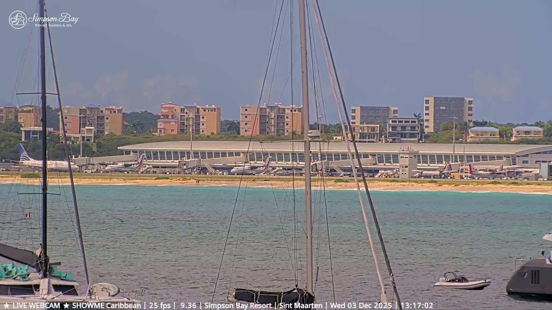 Carribean, Atlantic Ocean, Simpson Bay & Village Live Cam - Simpson Bay, Sint Maarten, Netherland