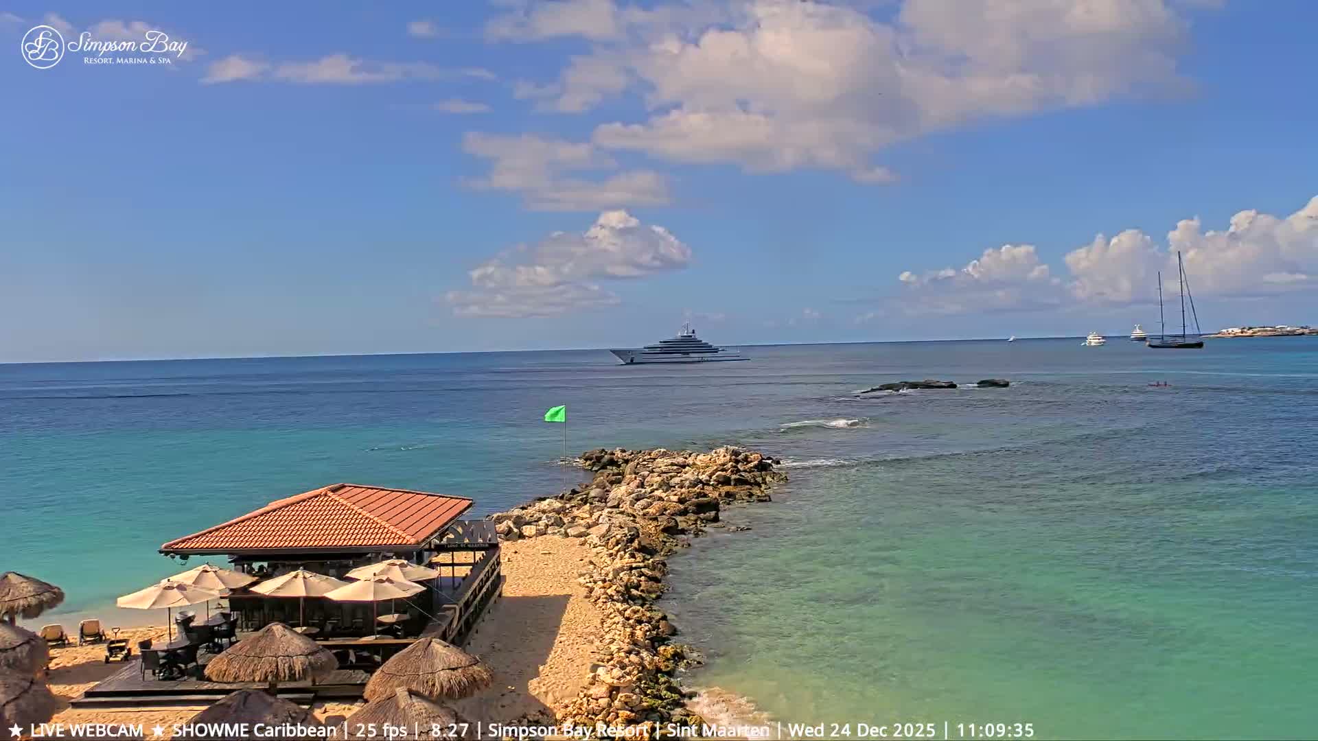Carribean, Atlantic Ocean, Simpson Bay & Village Live Cam - Simpson Bay, Sint Maarten, Netherland