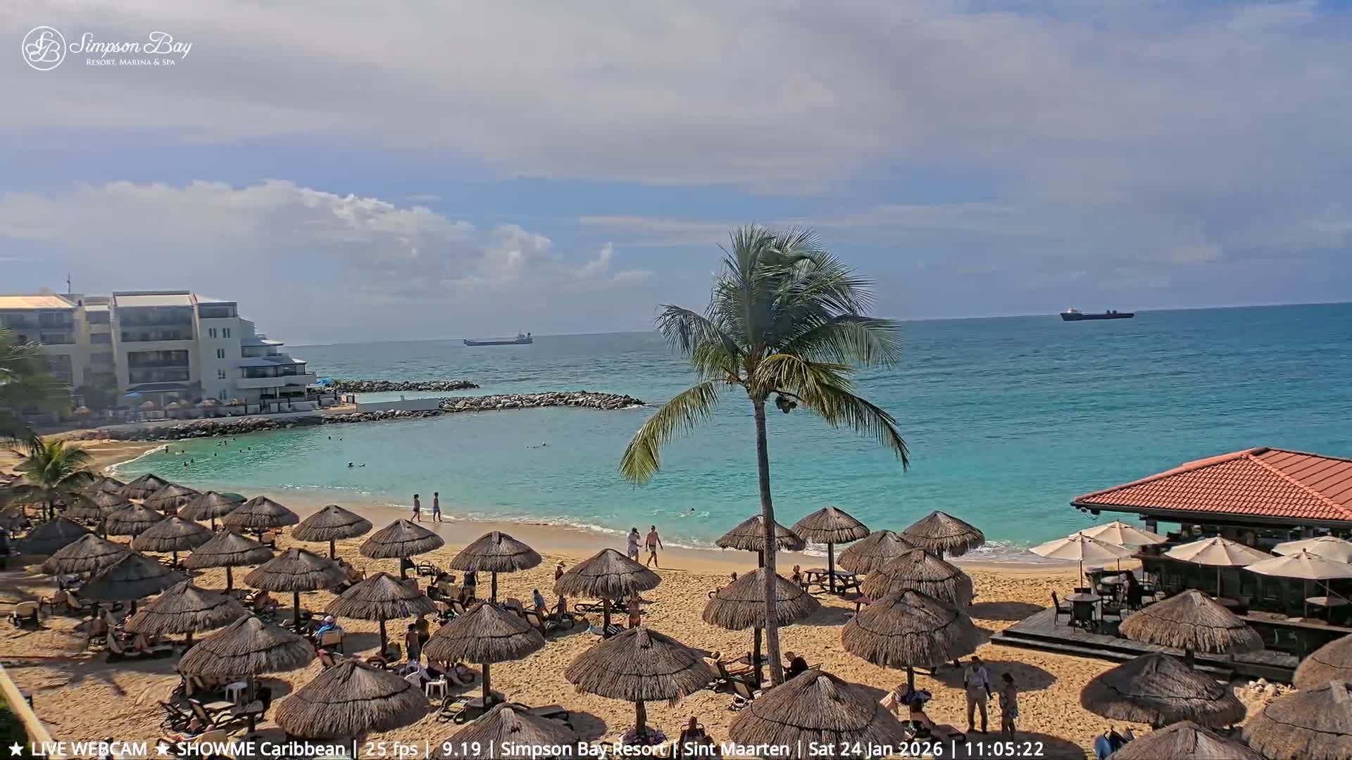 Carribean, Atlantic Ocean, Simpson Bay & Village Live Cam - Simpson Bay, Sint Maarten, Netherland