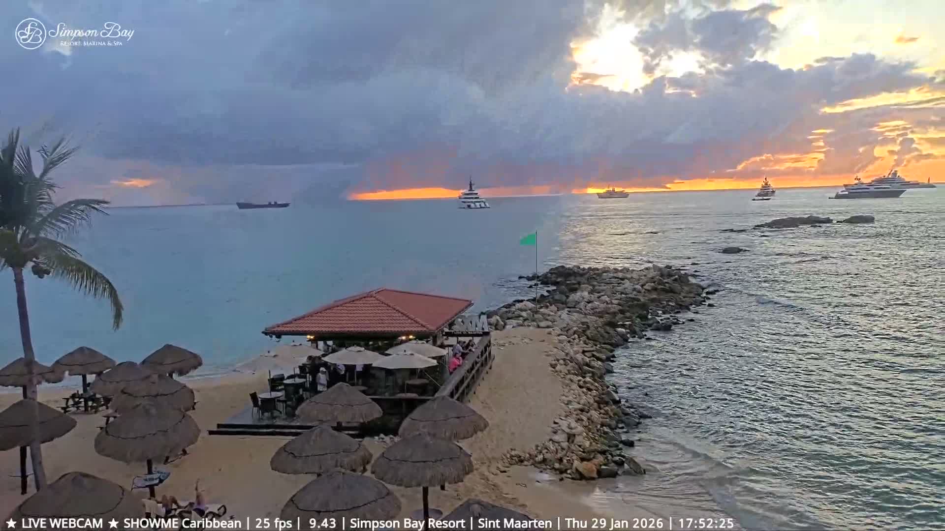 Carribean, Atlantic Ocean, Simpson Bay & Village Live Cam - Simpson Bay, Sint Maarten, Netherland