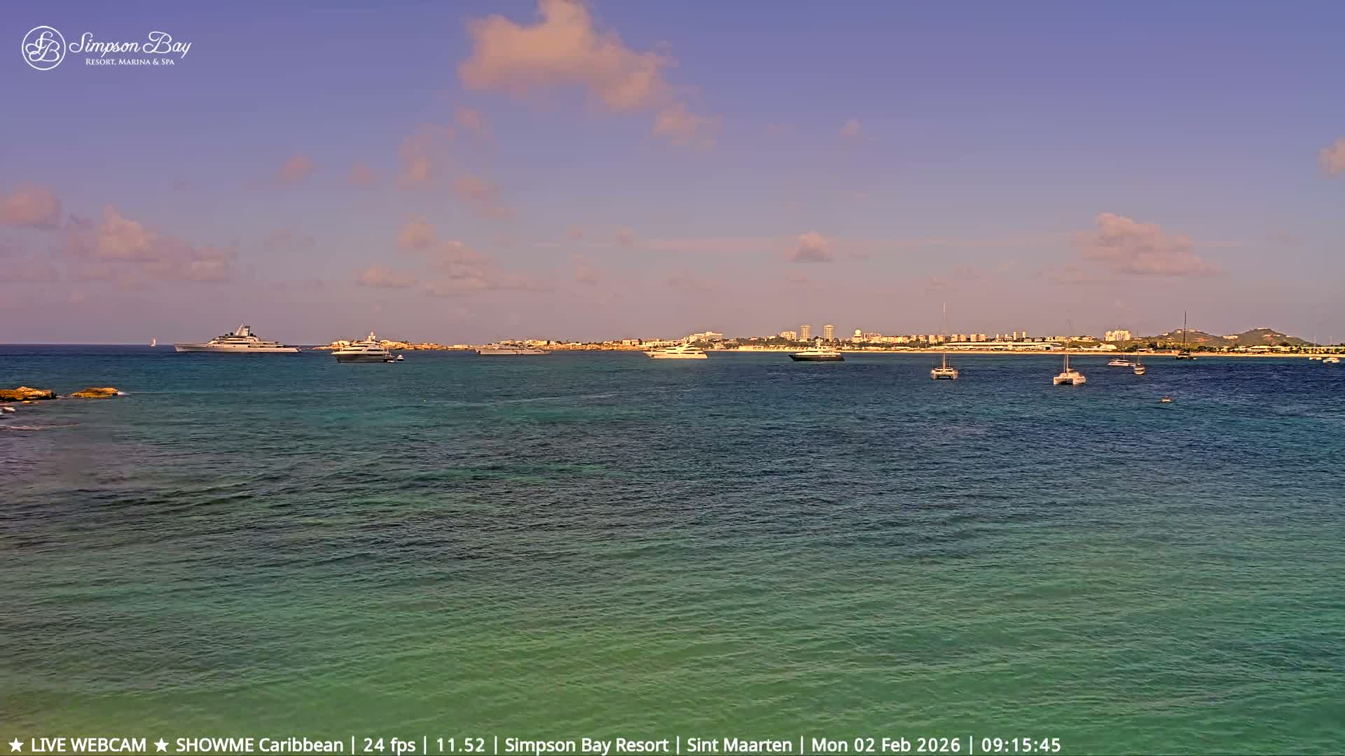 Carribean, Atlantic Ocean, Simpson Bay & Village Live Cam - Simpson Bay, Sint Maarten, Netherland