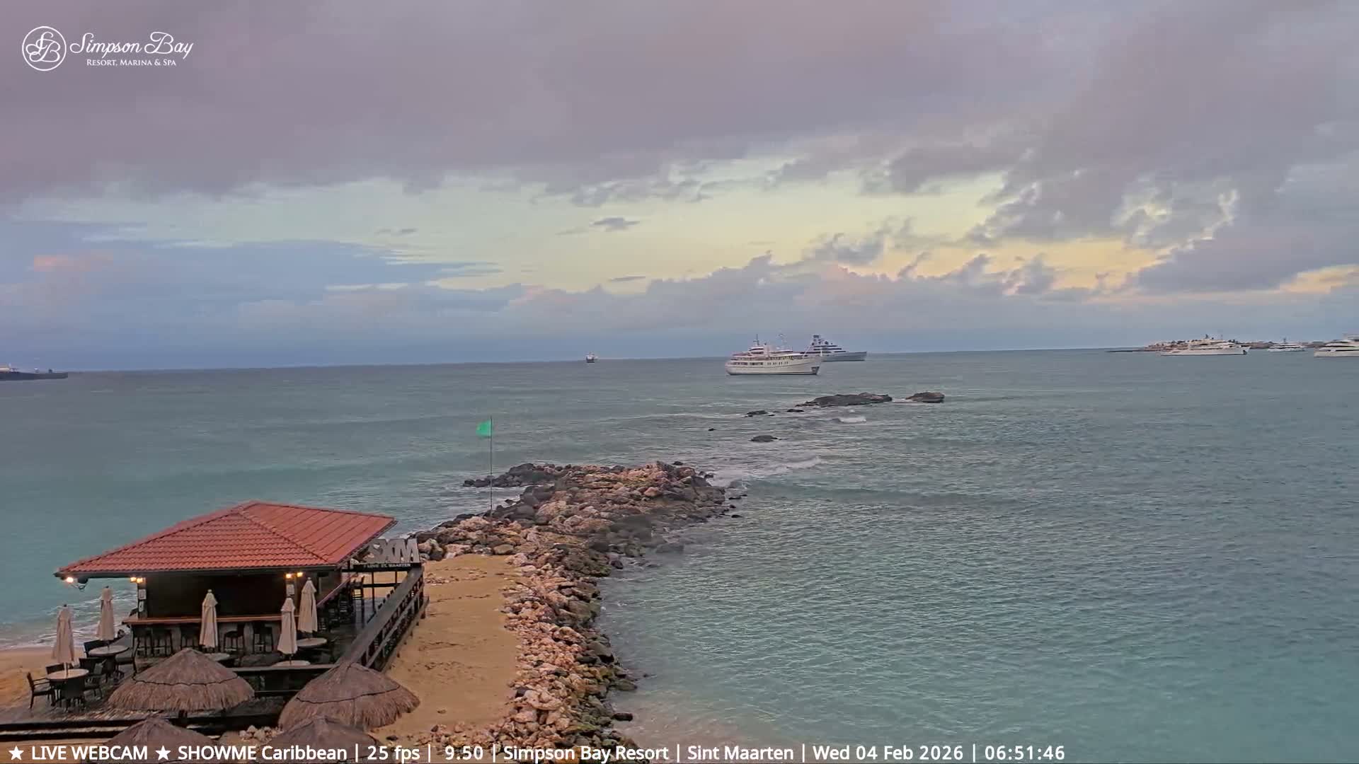 Carribean, Atlantic Ocean, Simpson Bay & Village Live Cam - Simpson Bay, Sint Maarten, Netherland