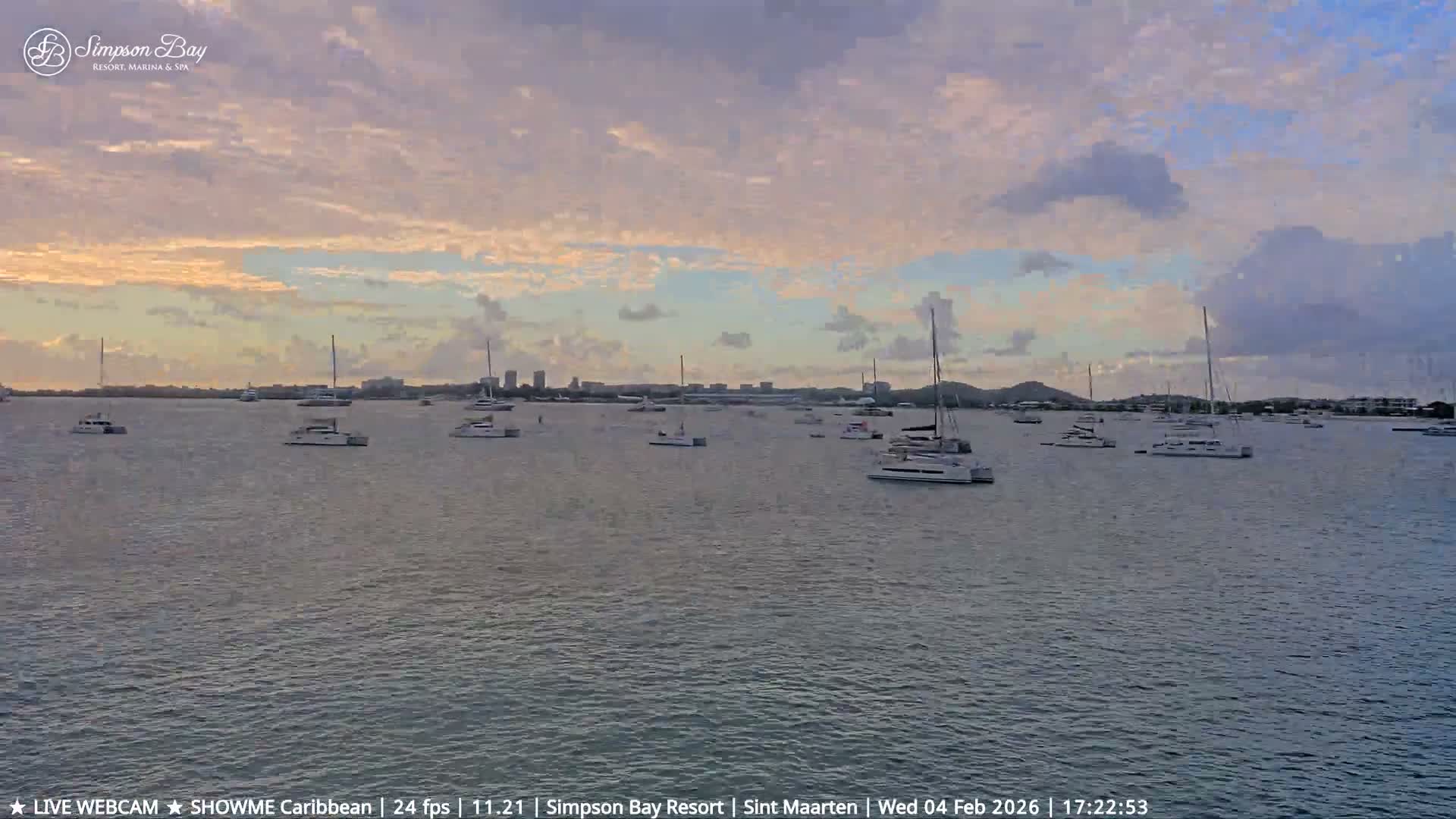 Carribean, Atlantic Ocean, Simpson Bay & Village Live Cam - Simpson Bay, Sint Maarten, Netherland