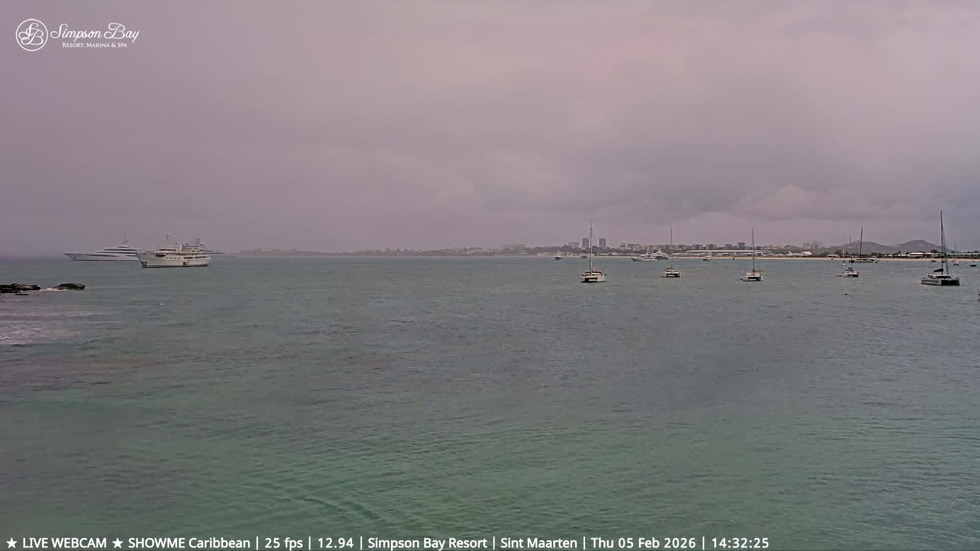 Carribean, Atlantic Ocean, Simpson Bay & Village Live Cam - Simpson Bay, Sint Maarten, Netherland