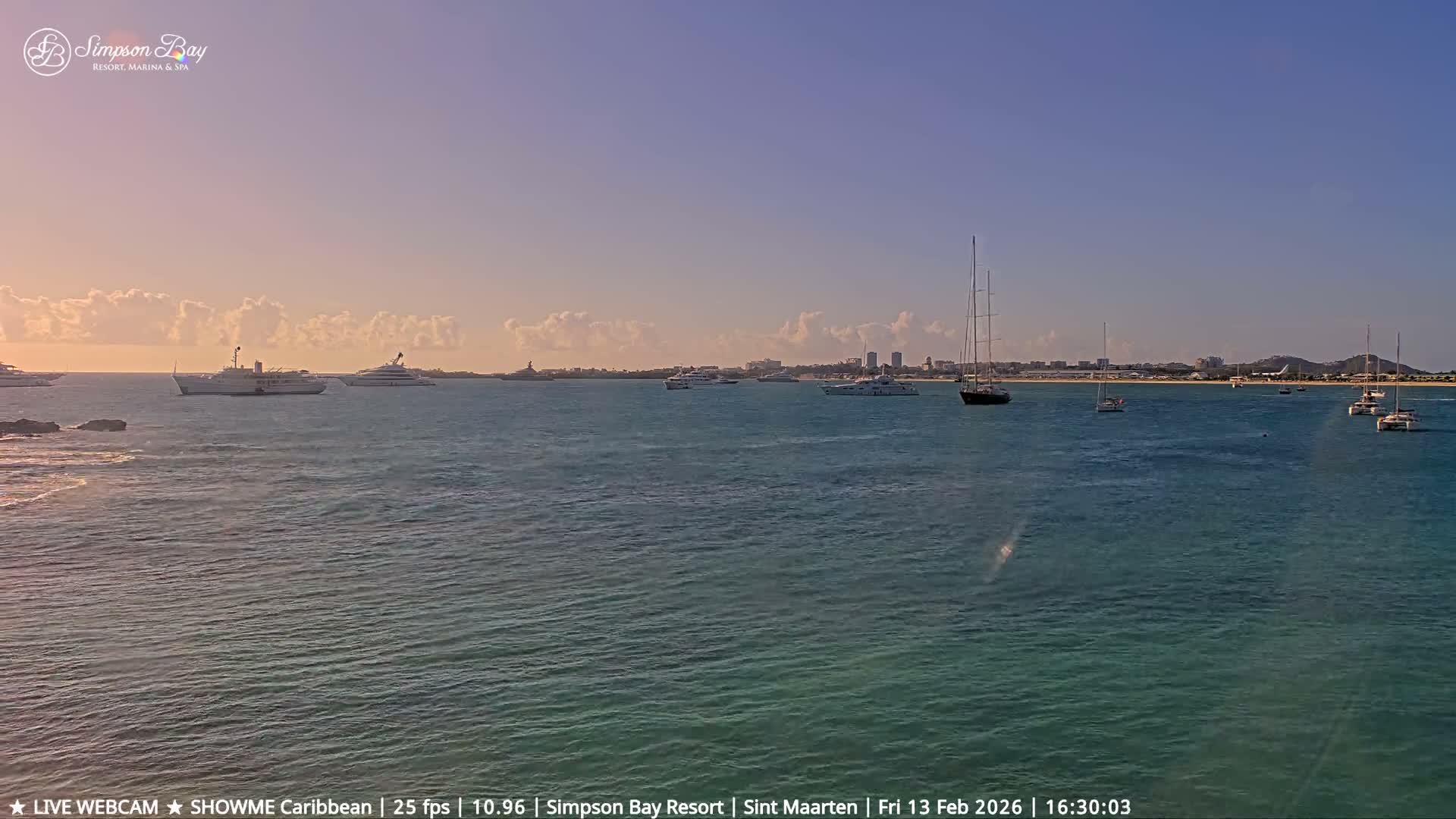 Carribean, Atlantic Ocean, Simpson Bay & Village Live Cam - Simpson Bay, Sint Maarten, Netherland