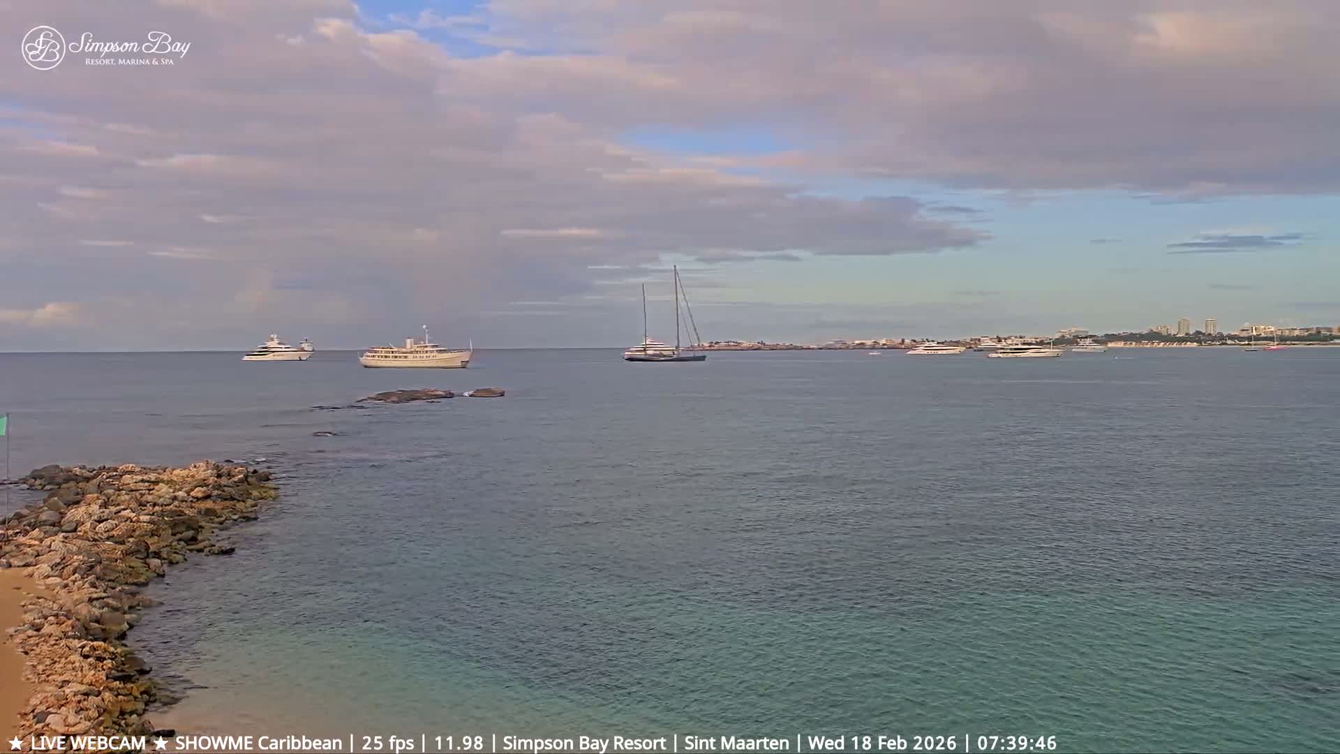 Carribean, Atlantic Ocean, Simpson Bay & Village Live Cam - Simpson Bay, Sint Maarten, Netherland