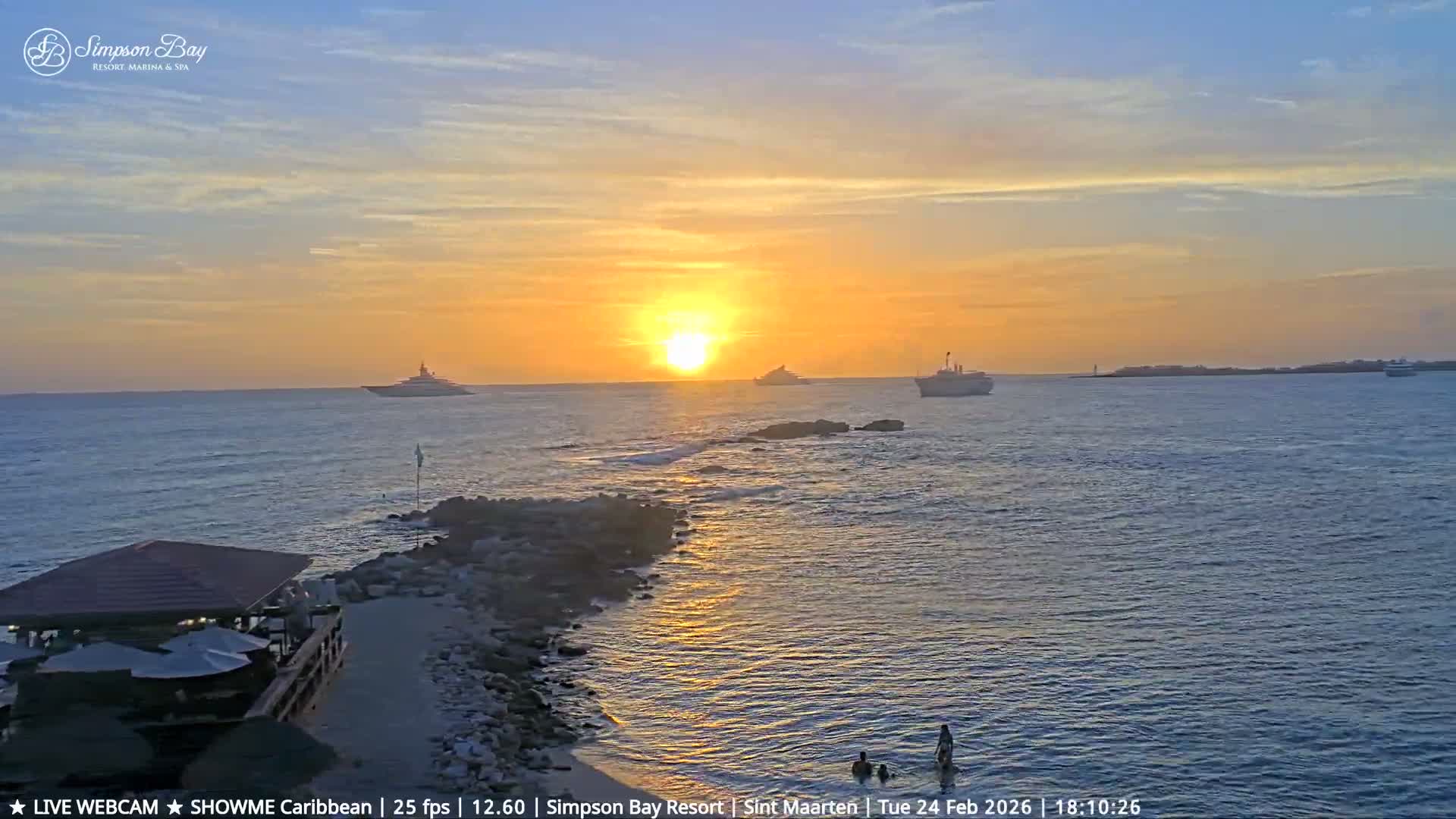 Carribean, Atlantic Ocean, Simpson Bay & Village Live Cam - Simpson Bay, Sint Maarten, Netherland