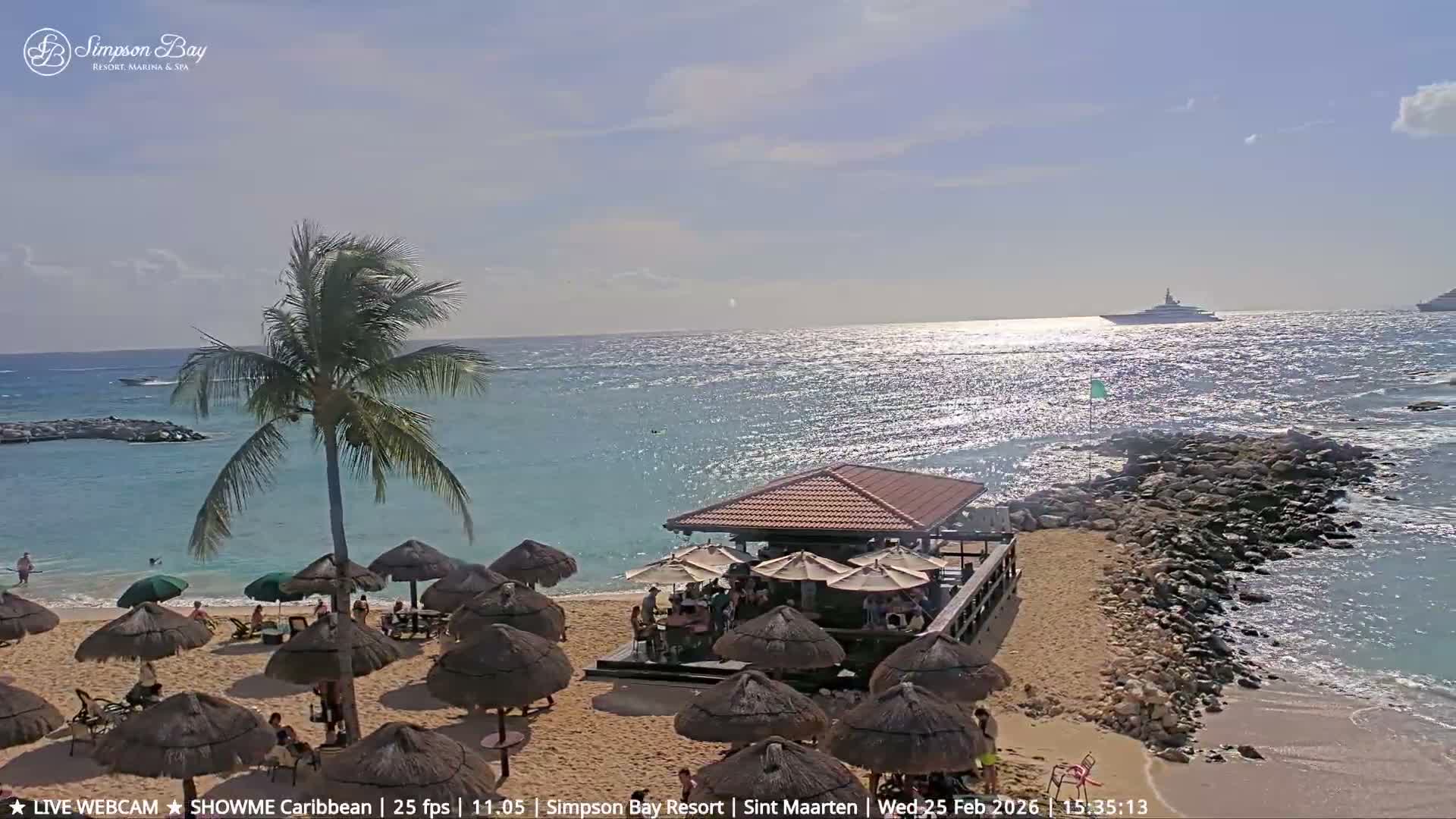 Carribean, Atlantic Ocean, Simpson Bay & Village Live Cam - Simpson Bay, Sint Maarten, Netherland