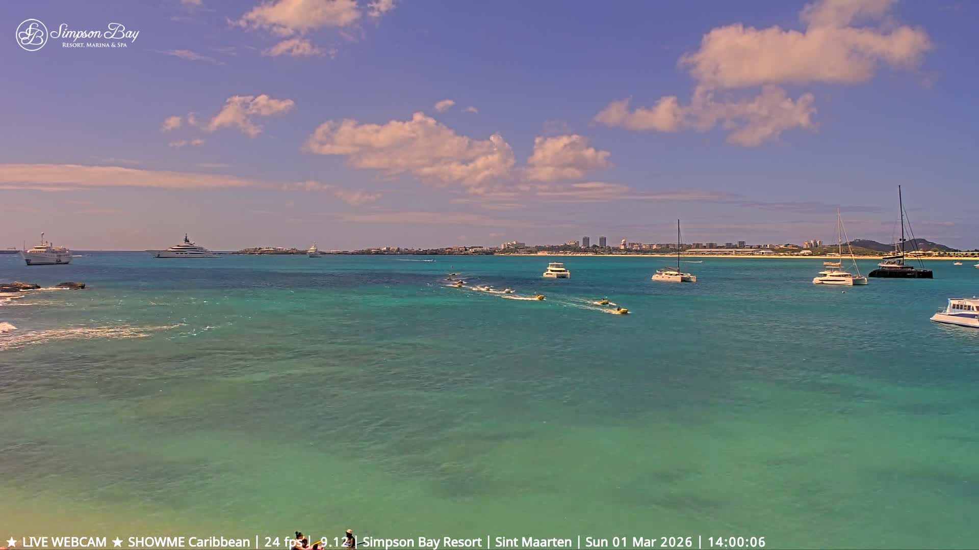 Carribean, Atlantic Ocean, Simpson Bay & Village Live Cam - Simpson Bay, Sint Maarten, Netherland