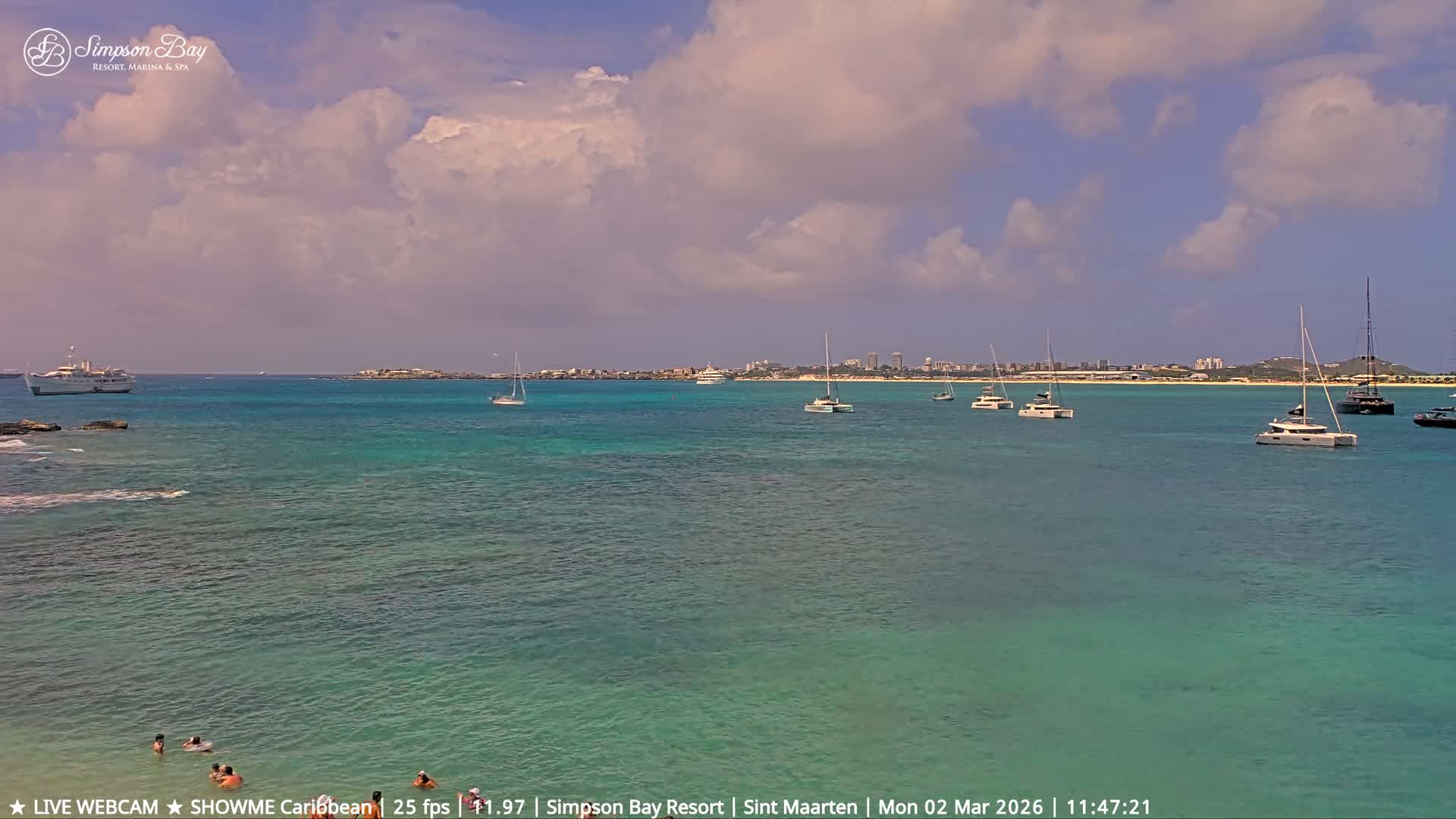 Carribean, Atlantic Ocean, Simpson Bay & Village Live Cam - Simpson Bay, Sint Maarten, Netherland