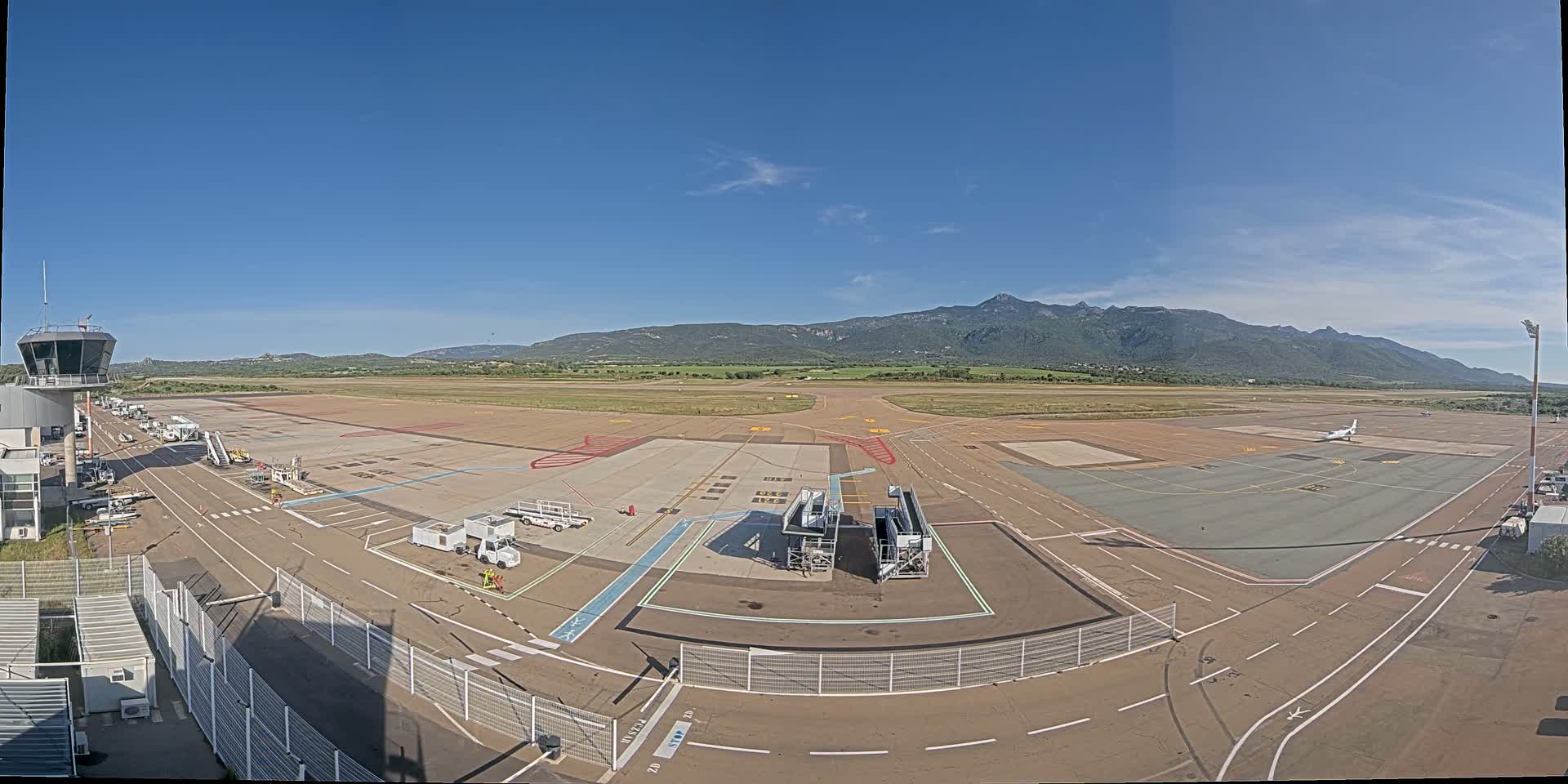 Corsica, Aeroport Figari Sud-Corse Airport FSC / LFKF Live Cam - Figari, Sartene, Corse-du-Sud, Corse, France