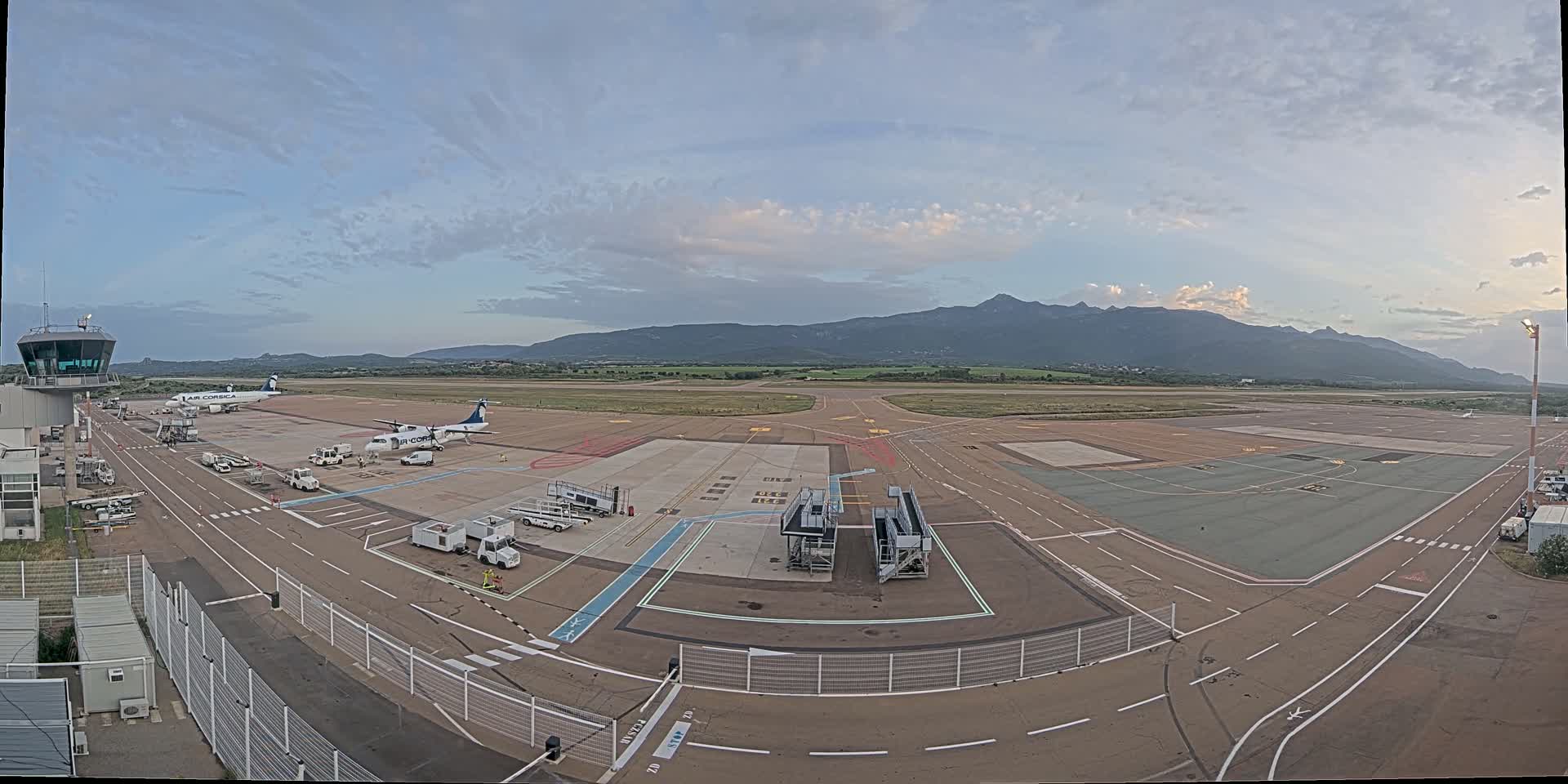 Corsica, Aeroport Figari Sud-Corse Airport FSC / LFKF Live Cam - Figari, Sartene, Corse-du-Sud, Corse, France