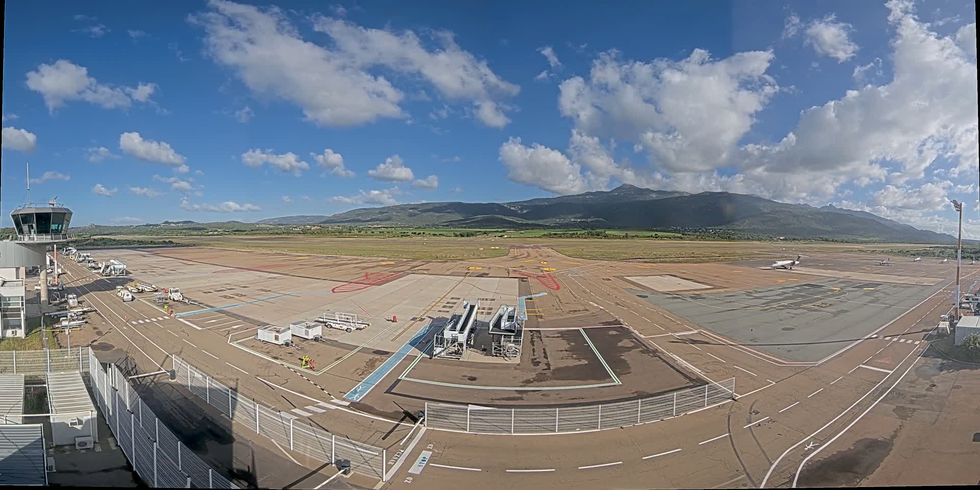 Corsica, Aeroport Figari Sud-Corse Airport FSC / LFKF Live Cam - Figari, Sartene, Corse-du-Sud, Corse, France