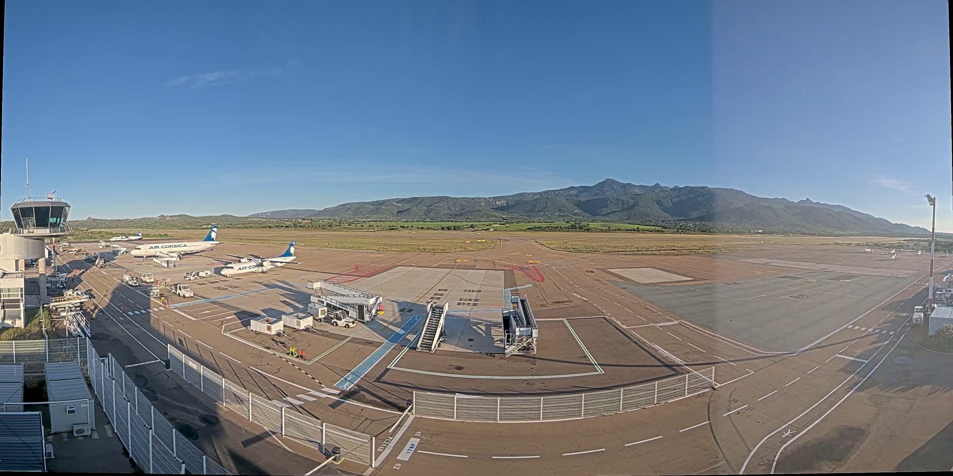 Corsica, Aeroport Figari Sud-Corse Airport FSC / LFKF Live Cam - Figari, Sartene, Corse-du-Sud, Corse, France