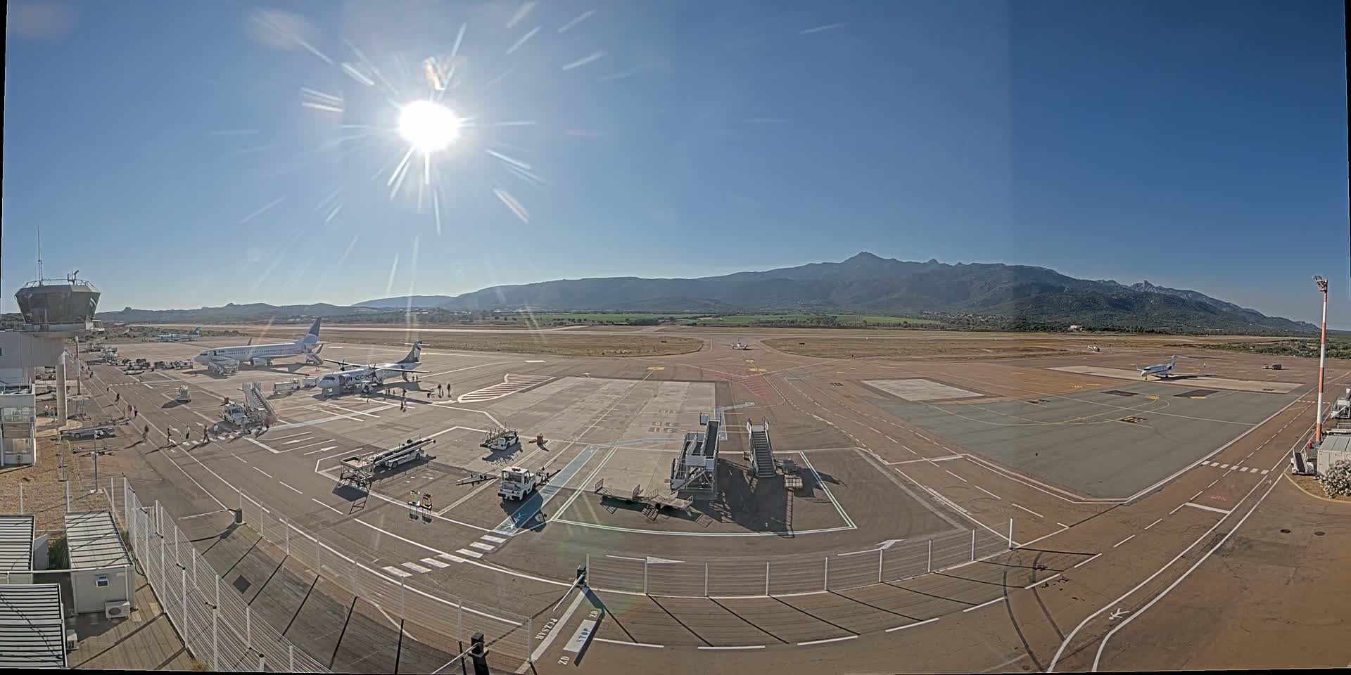 Corsica, Aeroport Figari Sud-Corse Airport FSC / LFKF Live Cam - Figari, Sartene, Corse-du-Sud, Corse, France