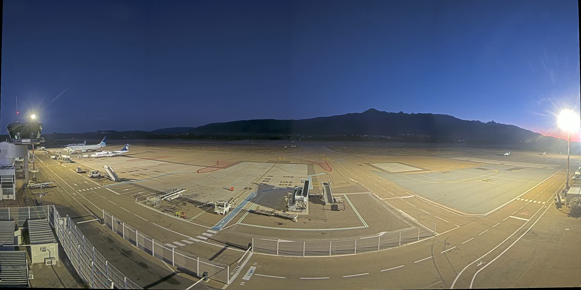 Corsica, Aeroport Figari Sud-Corse Airport FSC / LFKF Live Cam - Figari, Sartene, Corse-du-Sud, Corse, France