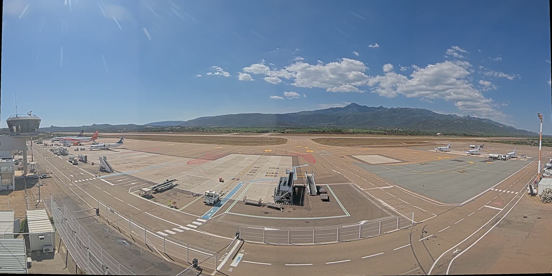 Corsica, Aeroport Figari Sud-Corse Airport FSC / LFKF Live Cam - Figari, Sartene, Corse-du-Sud, Corse, France