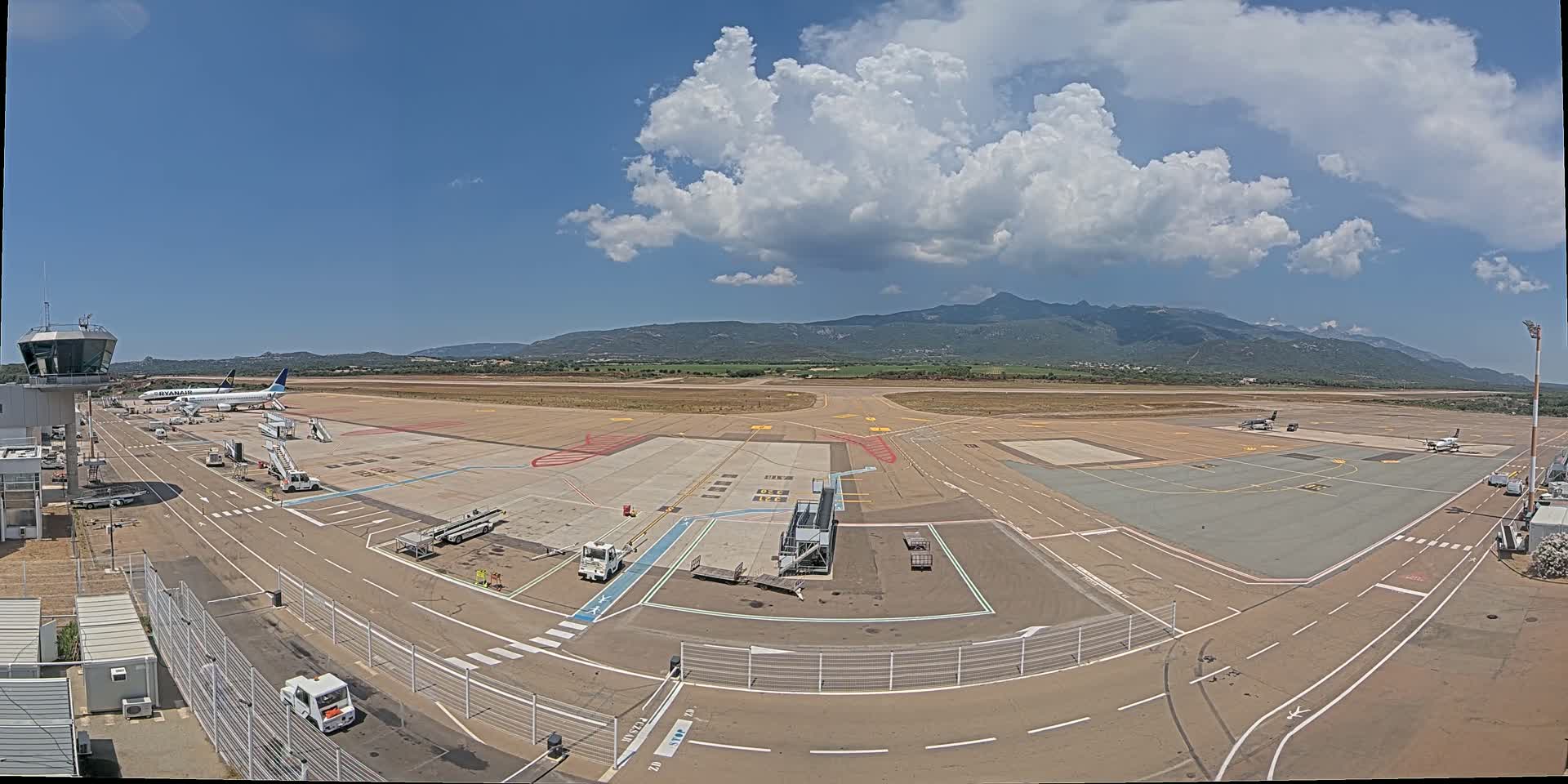 Corsica, Aeroport Figari Sud-Corse Airport FSC / LFKF Live Cam - Figari, Sartene, Corse-du-Sud, Corse, France