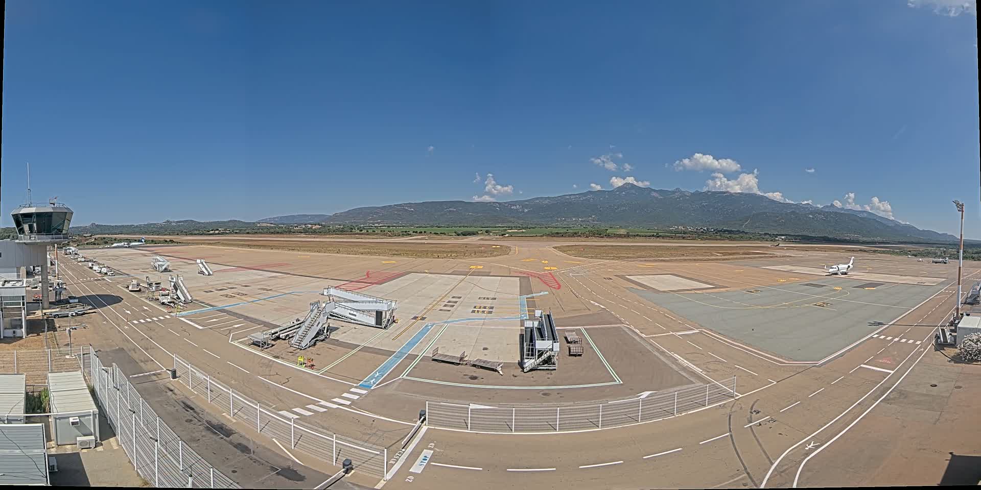 Corsica, Aeroport Figari Sud-Corse Airport FSC / LFKF Live Cam - Figari, Sartene, Corse-du-Sud, Corse, France