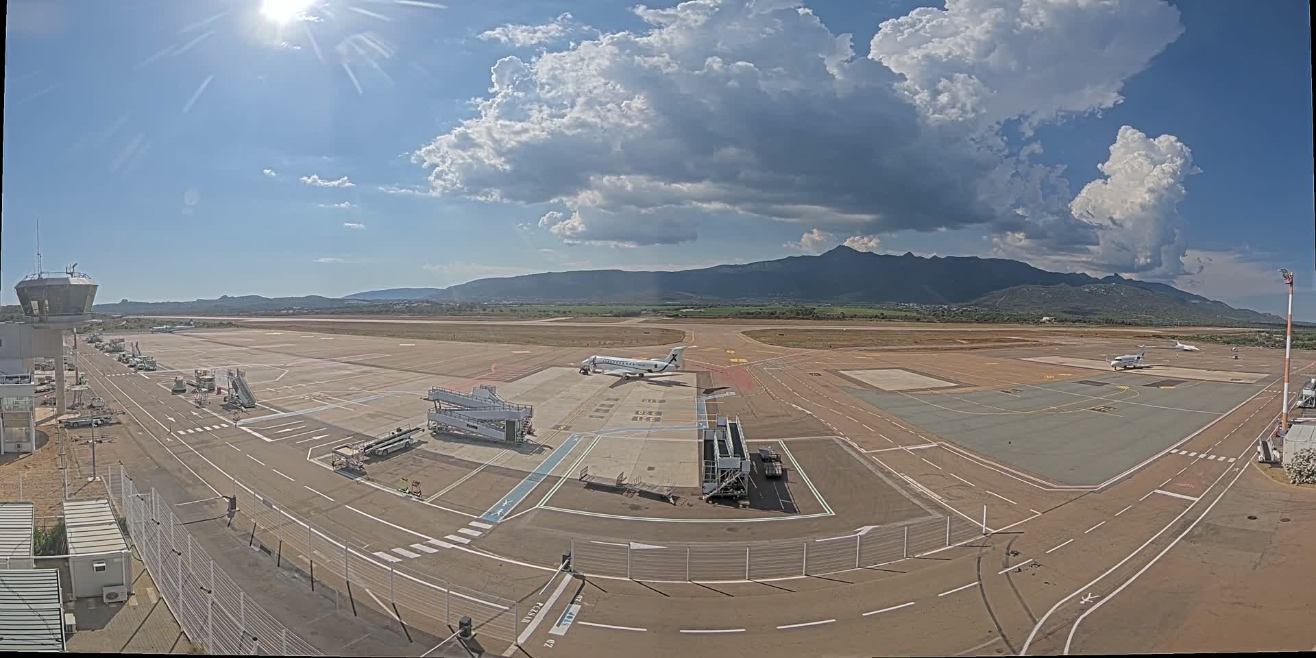 Corsica, Aeroport Figari Sud-Corse Airport FSC / LFKF Live Cam - Figari, Sartene, Corse-du-Sud, Corse, France