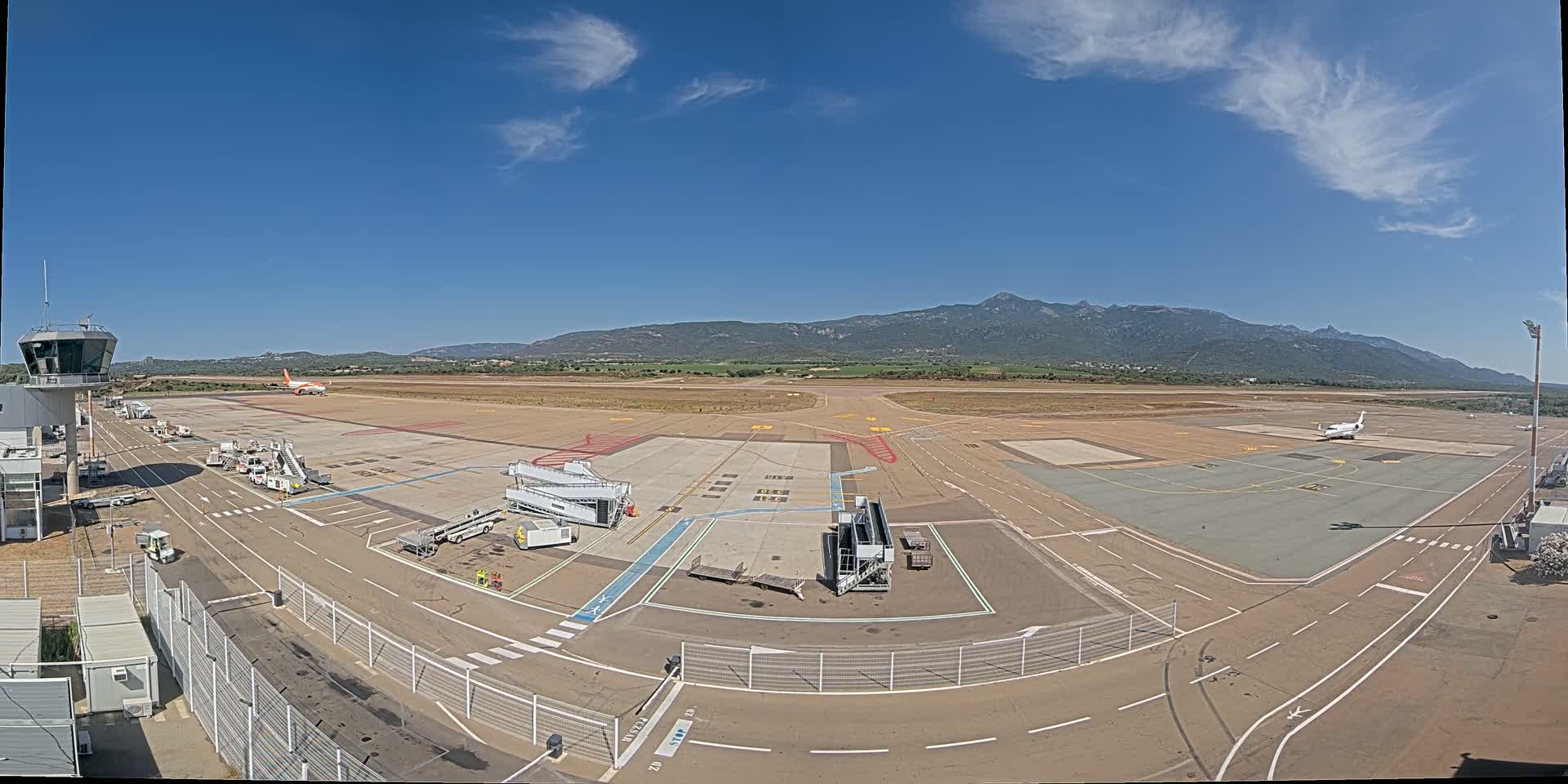 Corsica, Aeroport Figari Sud-Corse Airport FSC / LFKF Live Cam - Figari, Sartene, Corse-du-Sud, Corse, France