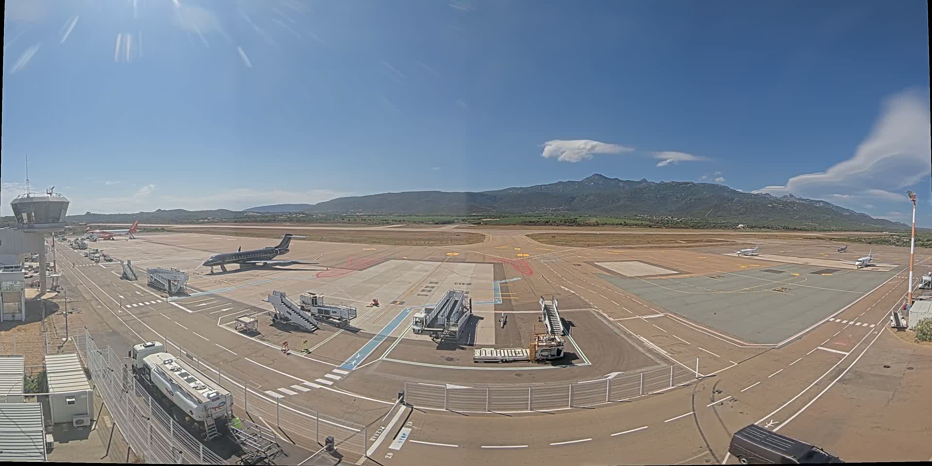 Corsica, Aeroport Figari Sud-Corse Airport FSC / LFKF Live Cam - Figari, Sartene, Corse-du-Sud, Corse, France