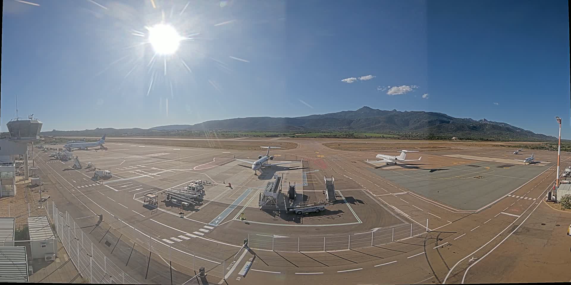 Corsica, Aeroport Figari Sud-Corse Airport FSC / LFKF Live Cam - Figari, Sartene, Corse-du-Sud, Corse, France