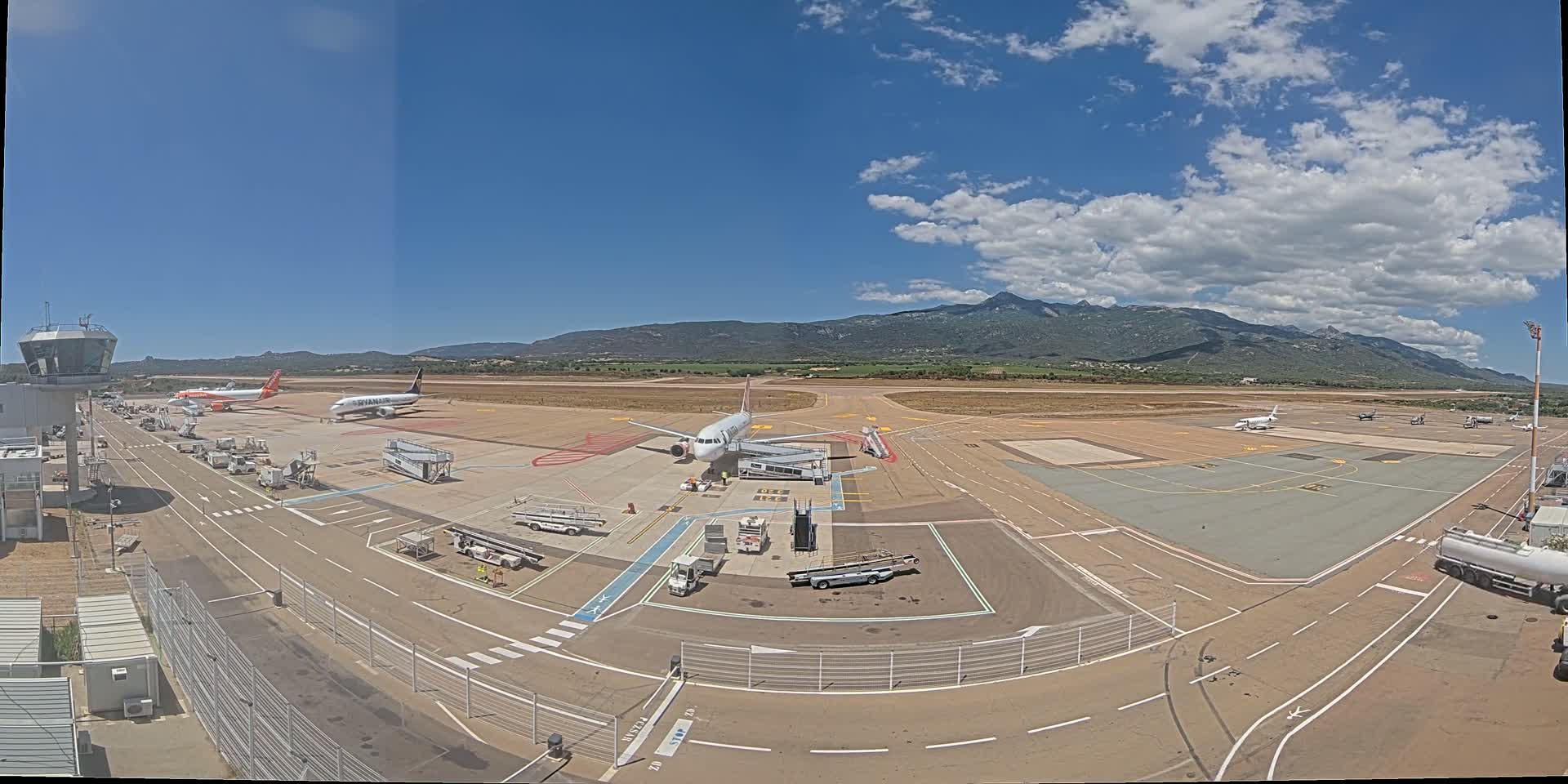 Corsica, Aeroport Figari Sud-Corse Airport FSC / LFKF Live Cam - Figari, Sartene, Corse-du-Sud, Corse, France