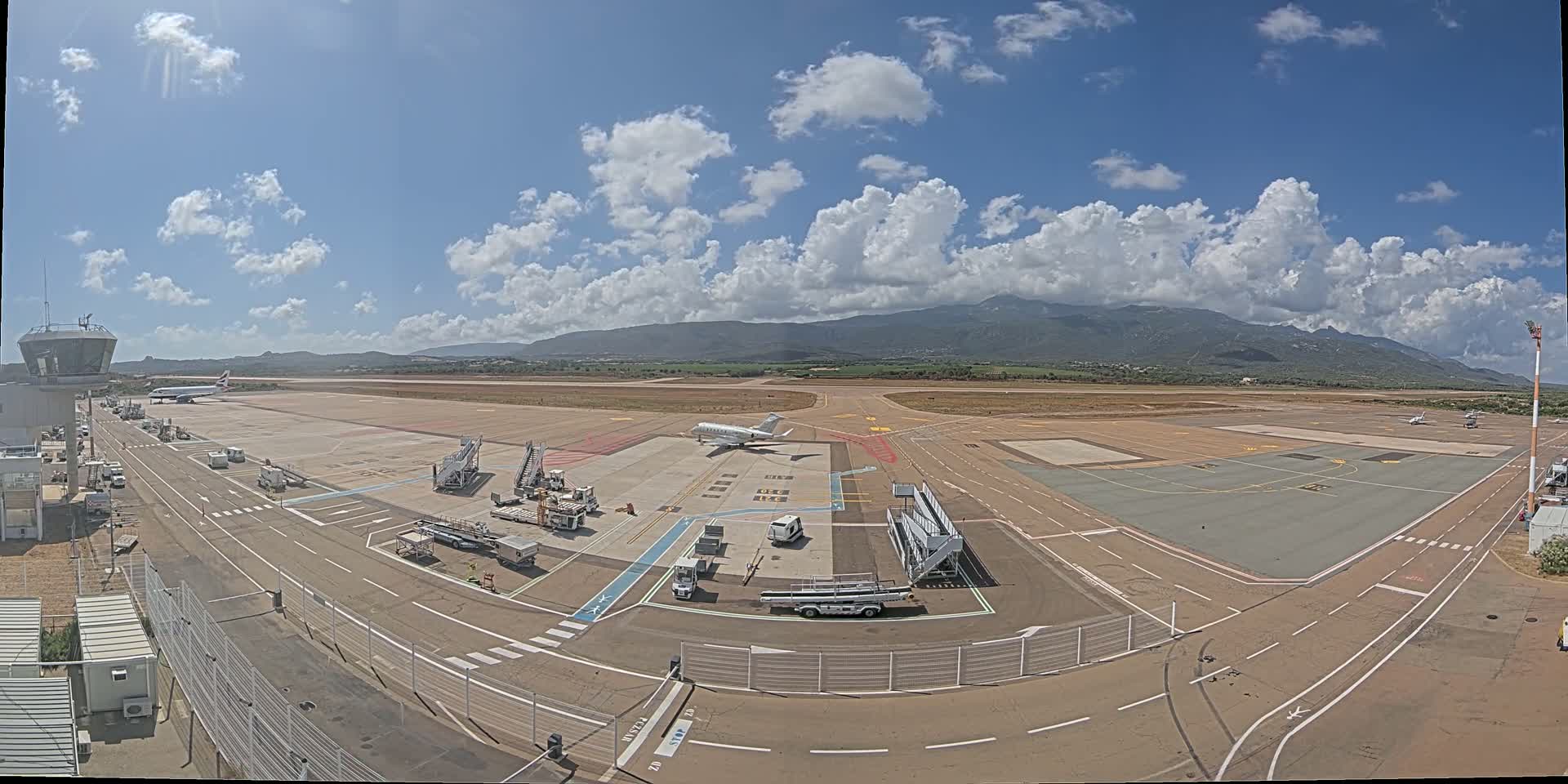 Corsica, Aeroport Figari Sud-Corse Airport FSC / LFKF Live Cam - Figari, Sartene, Corse-du-Sud, Corse, France