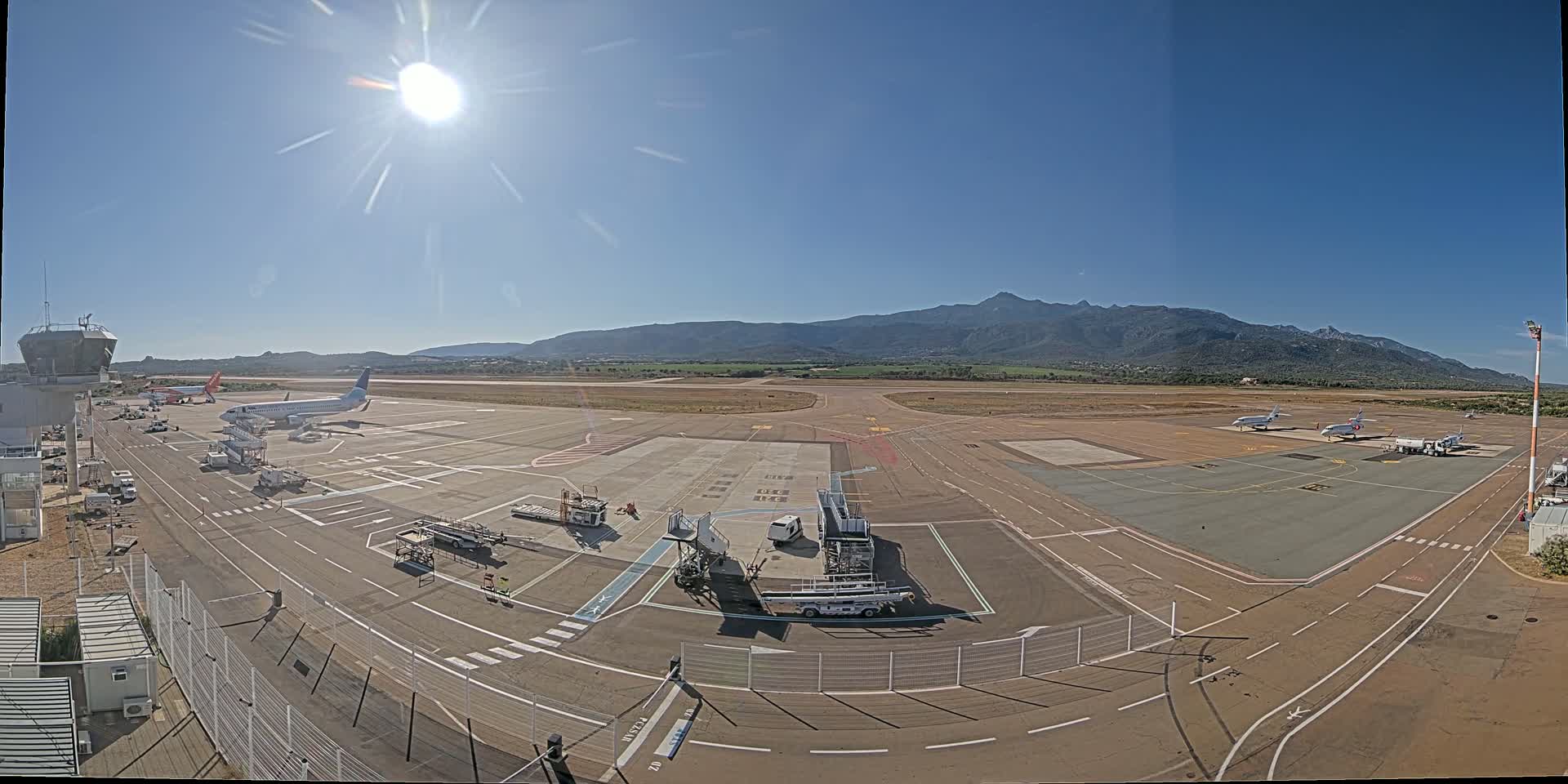 Corsica, Aeroport Figari Sud-Corse Airport FSC / LFKF Live Cam - Figari, Sartene, Corse-du-Sud, Corse, France