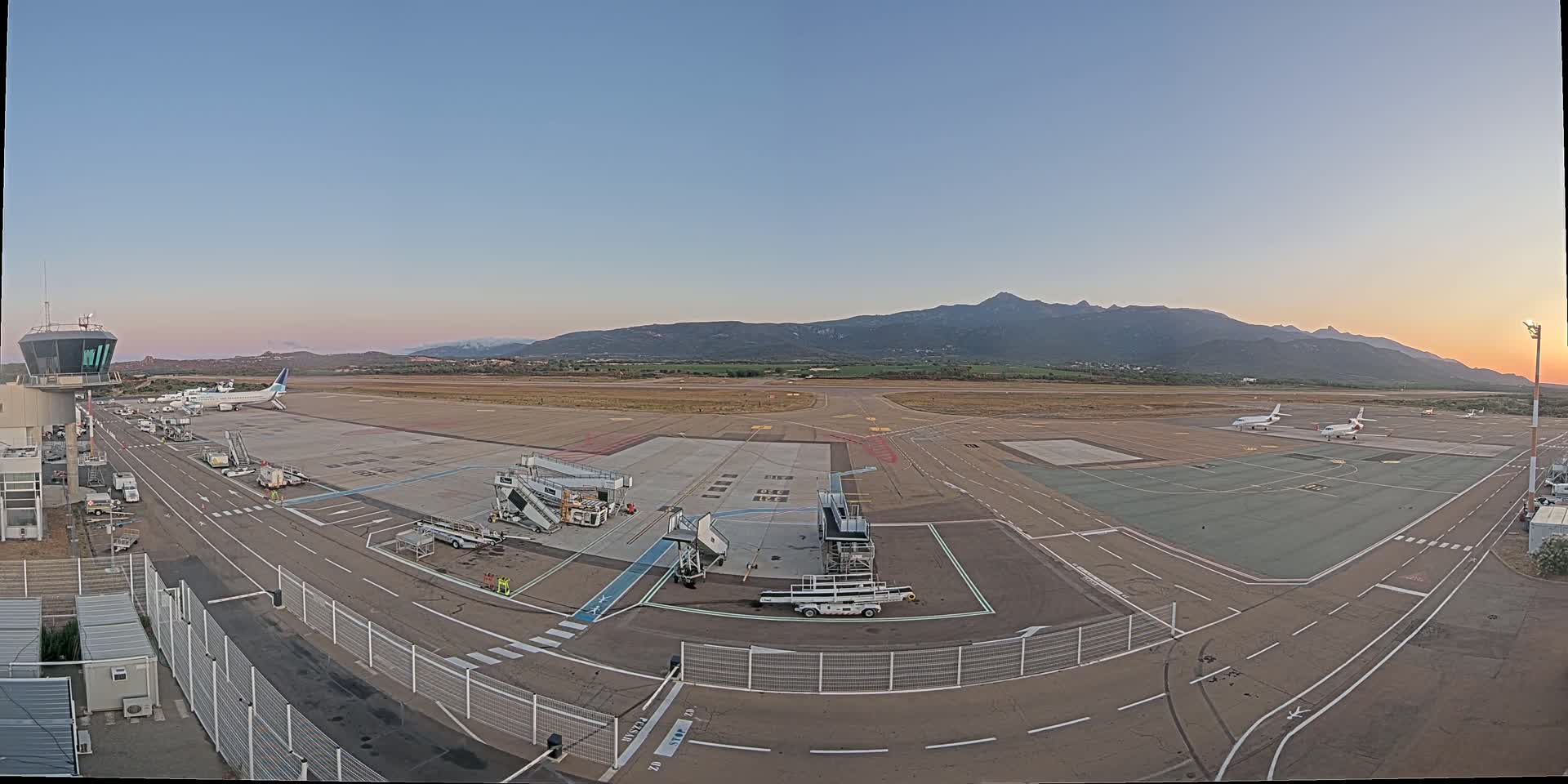 Corsica, Aeroport Figari Sud-Corse Airport FSC / LFKF Live Cam - Figari, Sartene, Corse-du-Sud, Corse, France