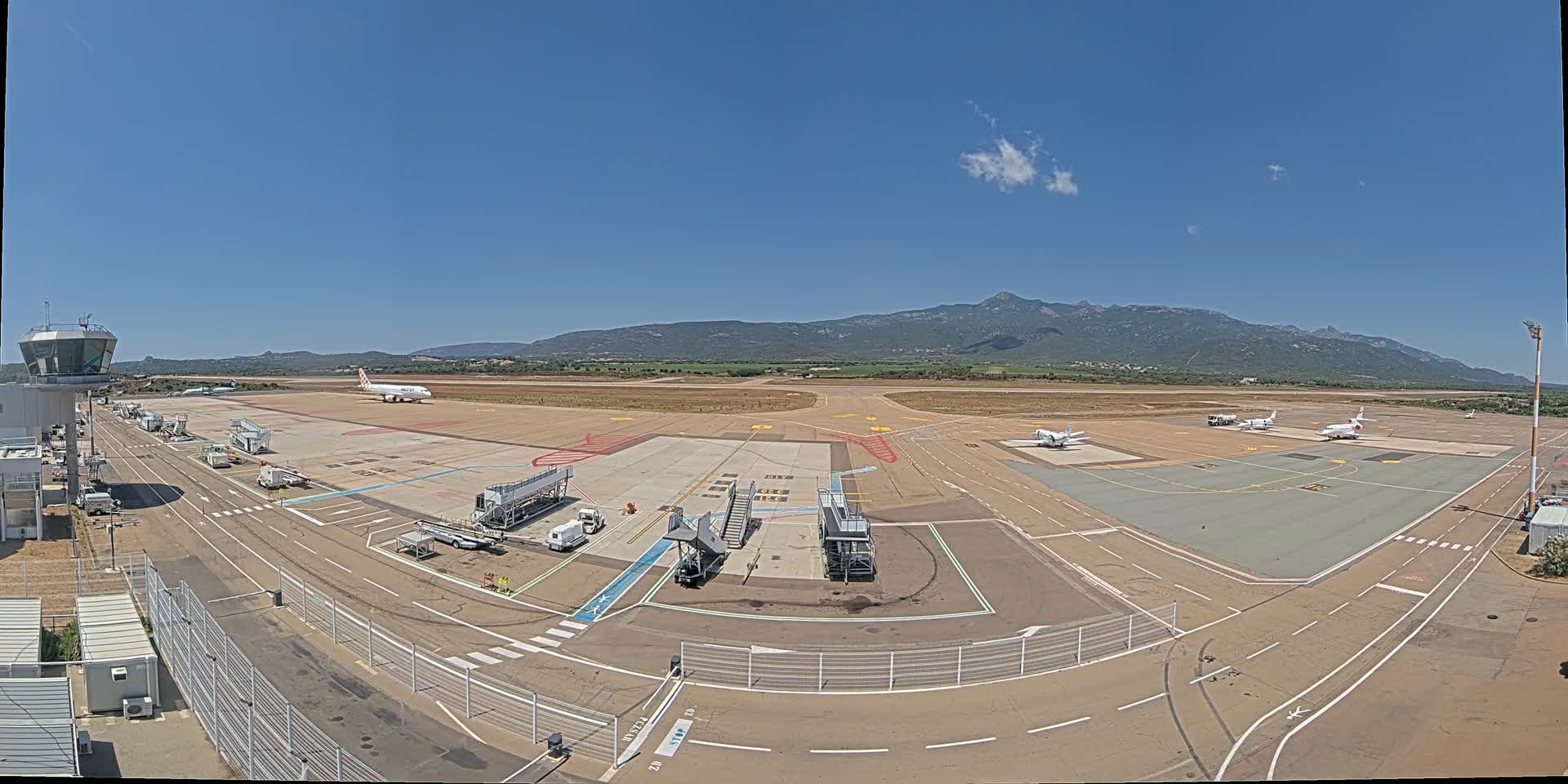 Corsica, Aeroport Figari Sud-Corse Airport FSC / LFKF Live Cam - Figari, Sartene, Corse-du-Sud, Corse, France
