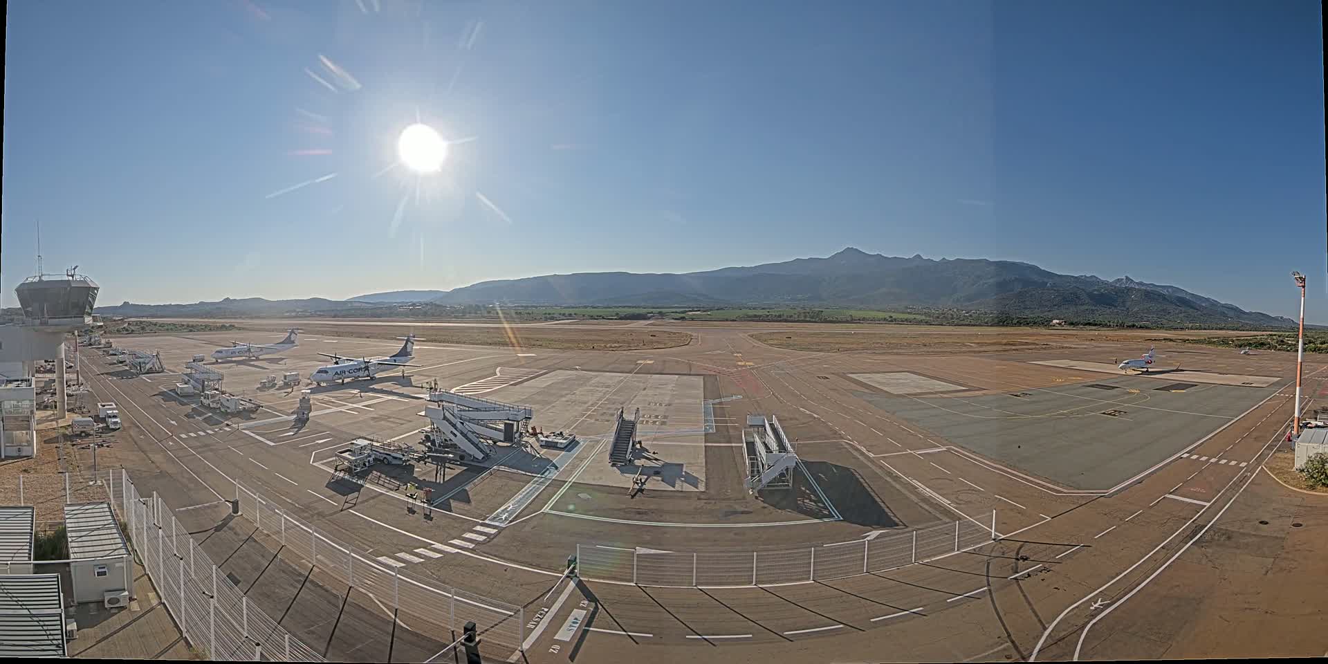 Corsica, Aeroport Figari Sud-Corse Airport FSC / LFKF Live Cam - Figari, Sartene, Corse-du-Sud, Corse, France