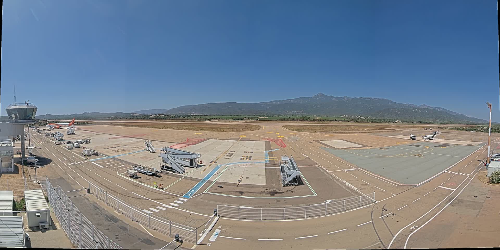 Corsica, Aeroport Figari Sud-Corse Airport FSC / LFKF Live Cam - Figari, Sartene, Corse-du-Sud, Corse, France
