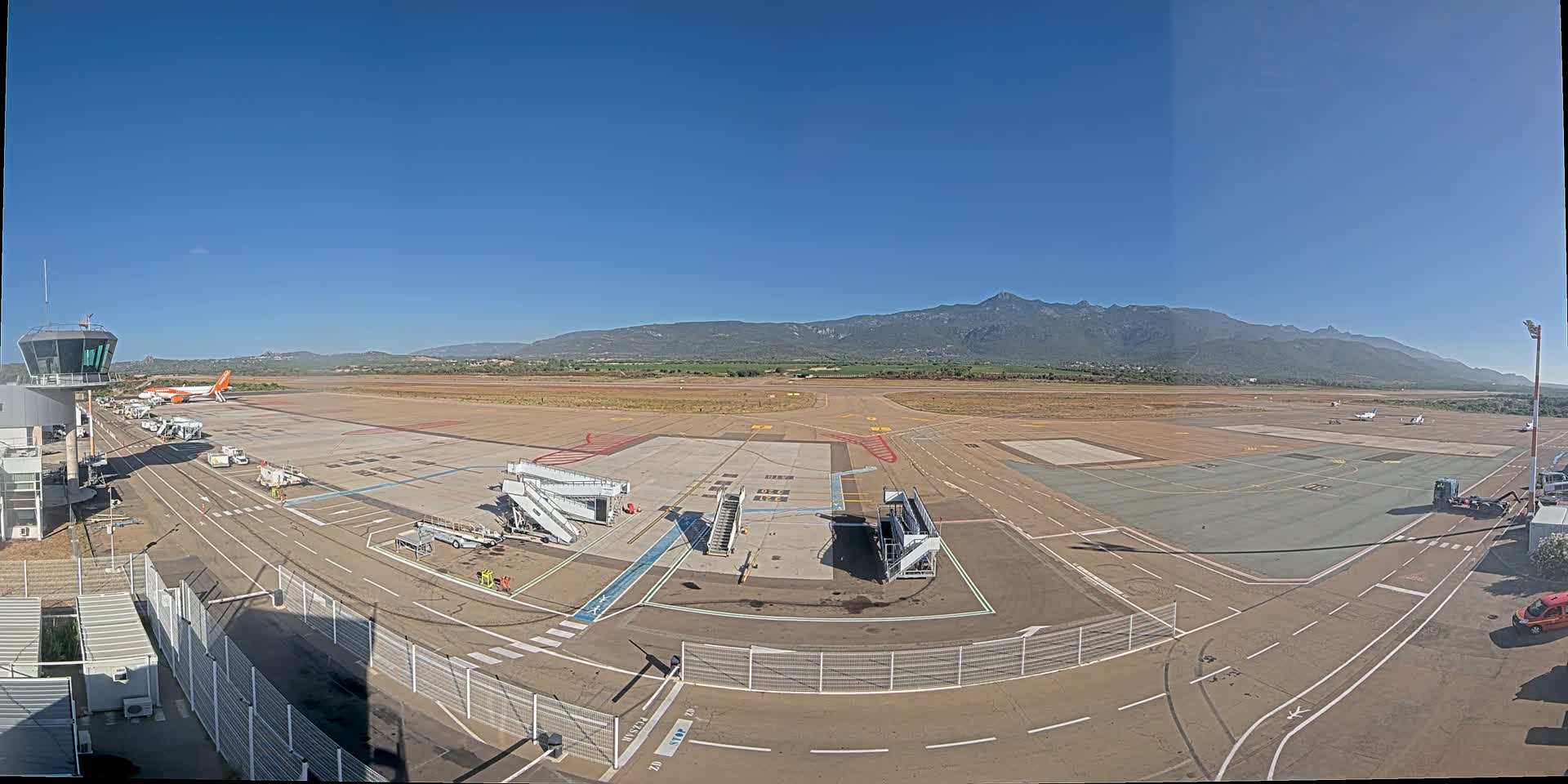 Corsica, Aeroport Figari Sud-Corse Airport FSC / LFKF Live Cam - Figari, Sartene, Corse-du-Sud, Corse, France