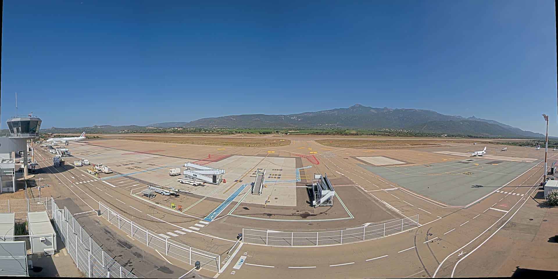Corsica, Aeroport Figari Sud-Corse Airport FSC / LFKF Live Cam - Figari, Sartene, Corse-du-Sud, Corse, France