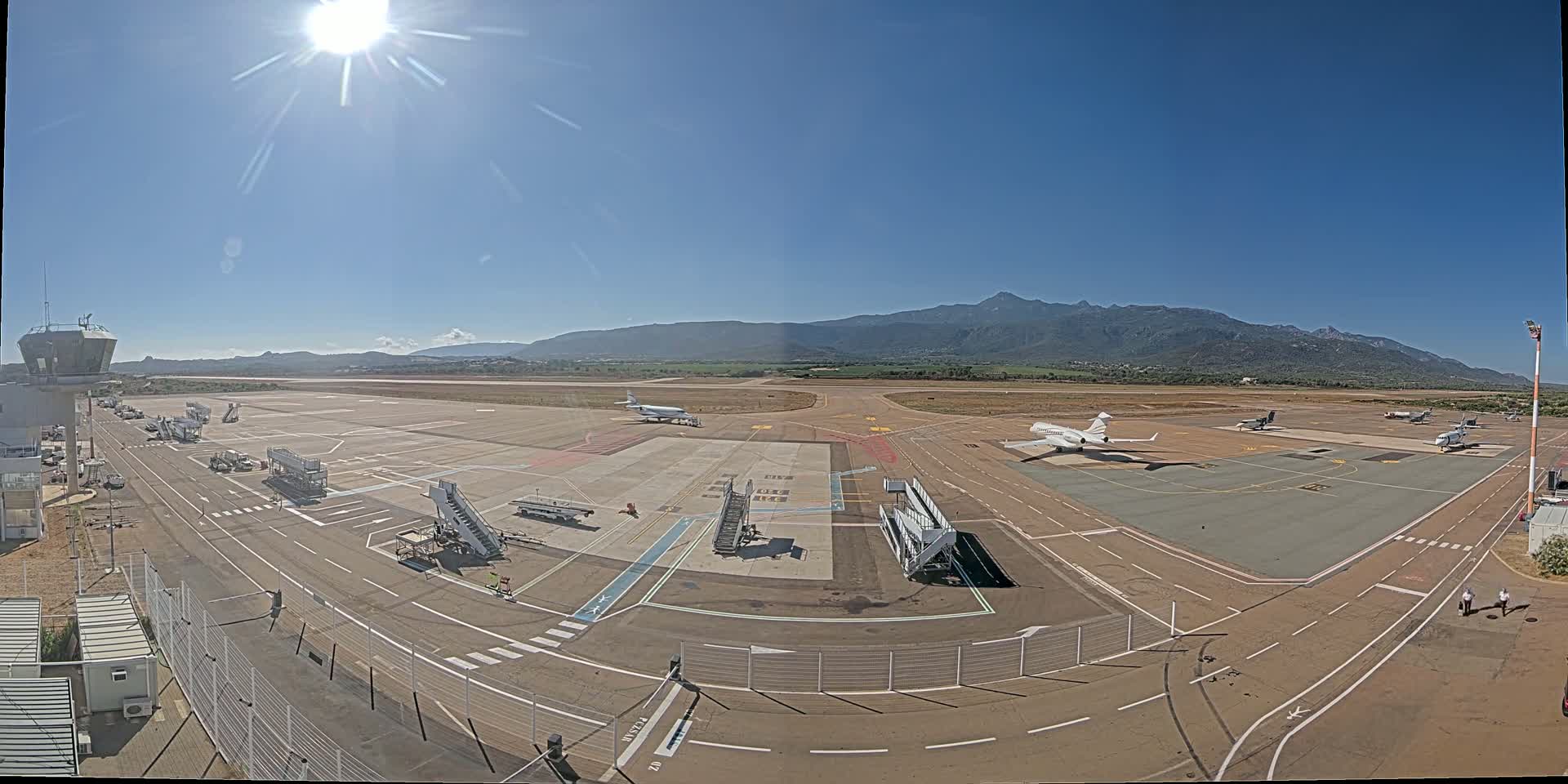 Corsica, Aeroport Figari Sud-Corse Airport FSC / LFKF Live Cam - Figari, Sartene, Corse-du-Sud, Corse, France
