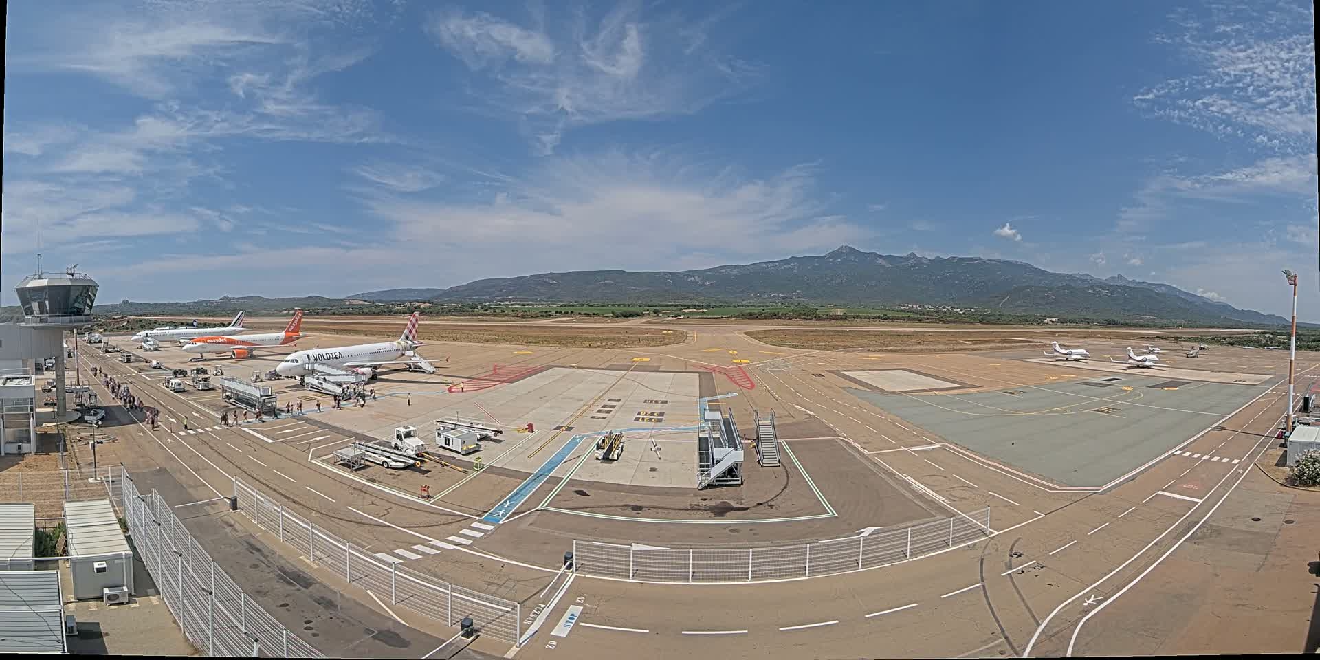 Corsica, Aeroport Figari Sud-Corse Airport FSC / LFKF Live Cam - Figari, Sartene, Corse-du-Sud, Corse, France