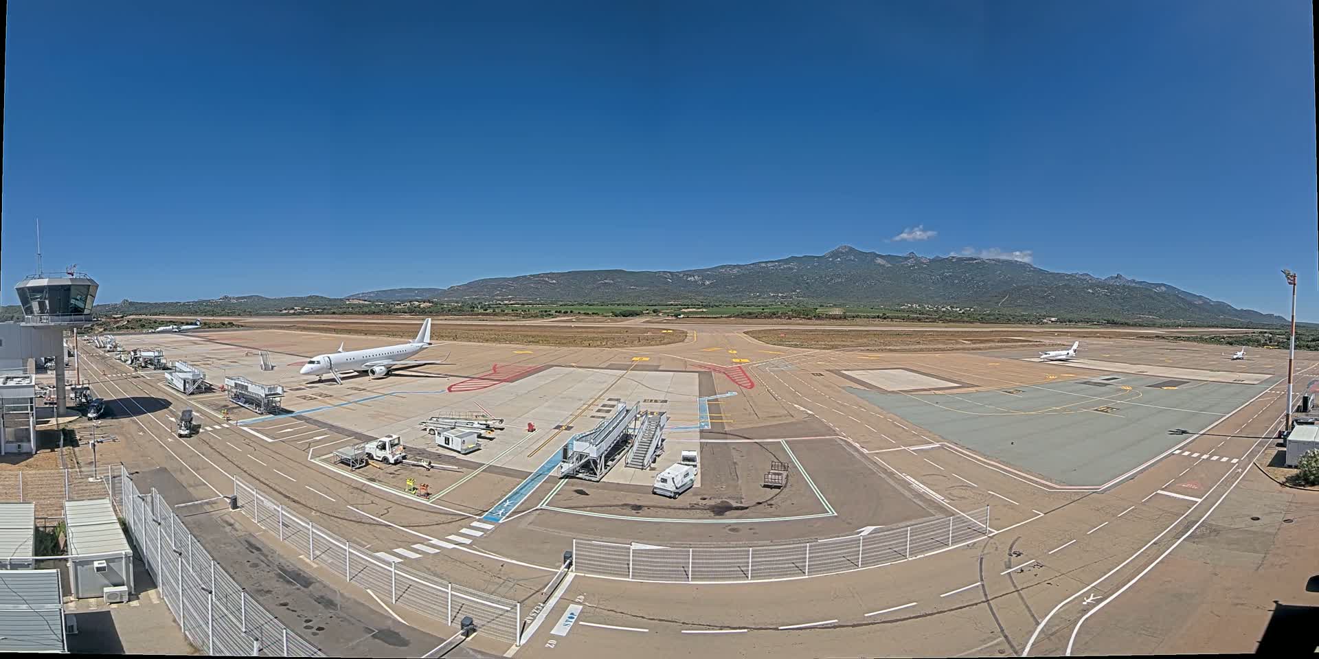 Corsica, Aeroport Figari Sud-Corse Airport FSC / LFKF Live Cam - Figari, Sartene, Corse-du-Sud, Corse, France