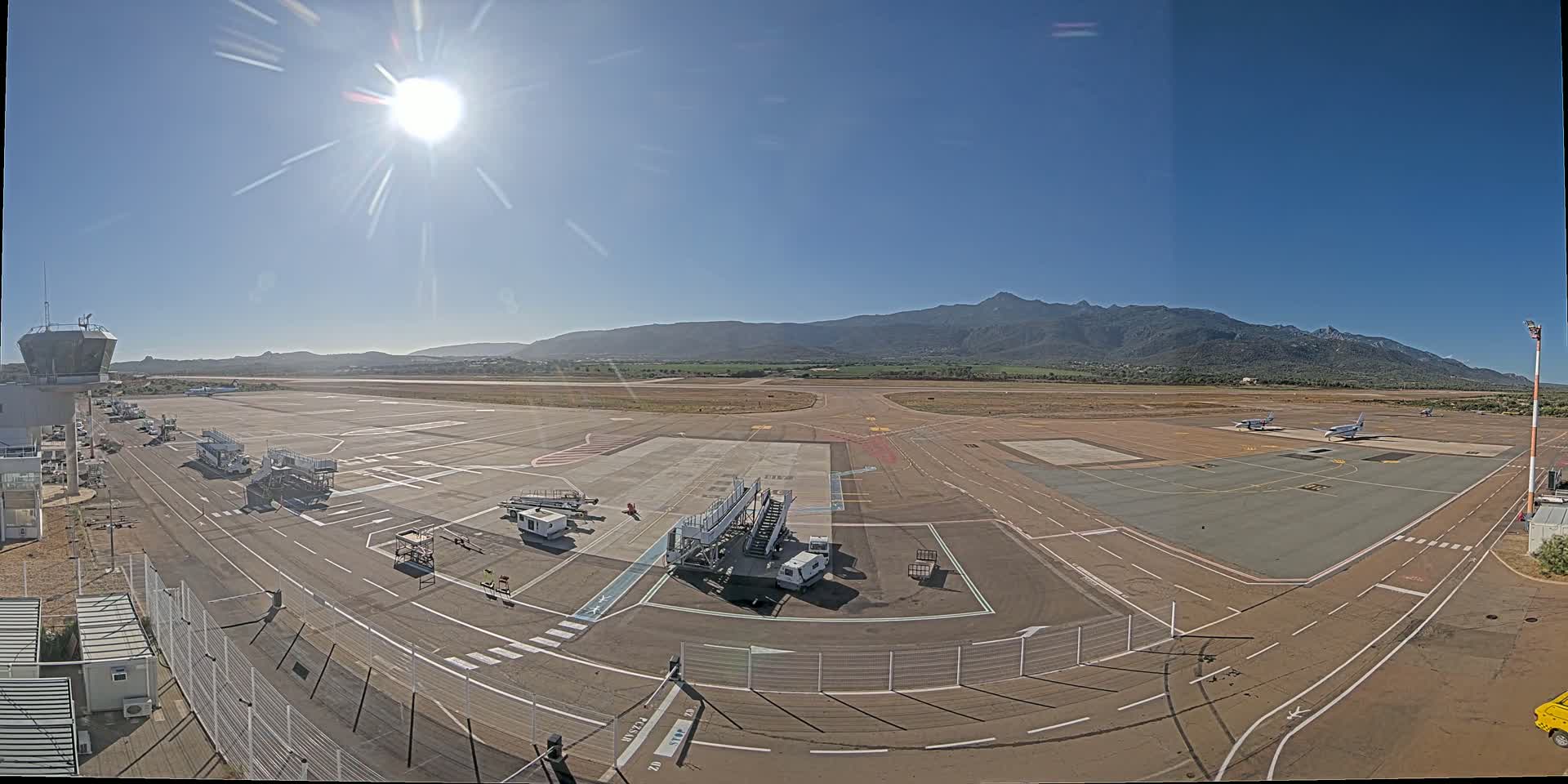 Corsica, Aeroport Figari Sud-Corse Airport FSC / LFKF Live Cam - Figari, Sartene, Corse-du-Sud, Corse, France