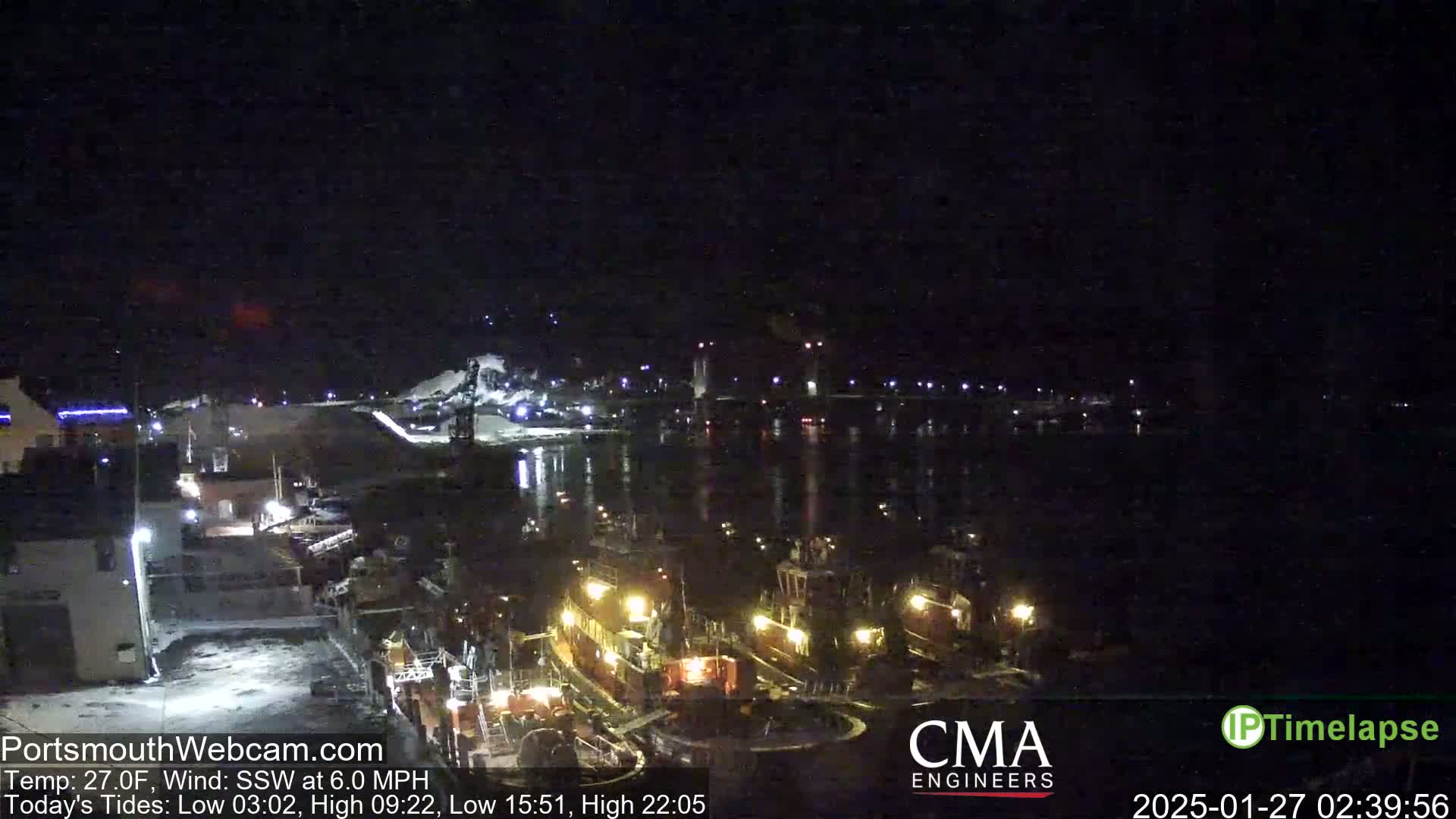 Old Harbor Tugboats & Shipping Live Cam -  Portsmouth, New Hampshire, USA