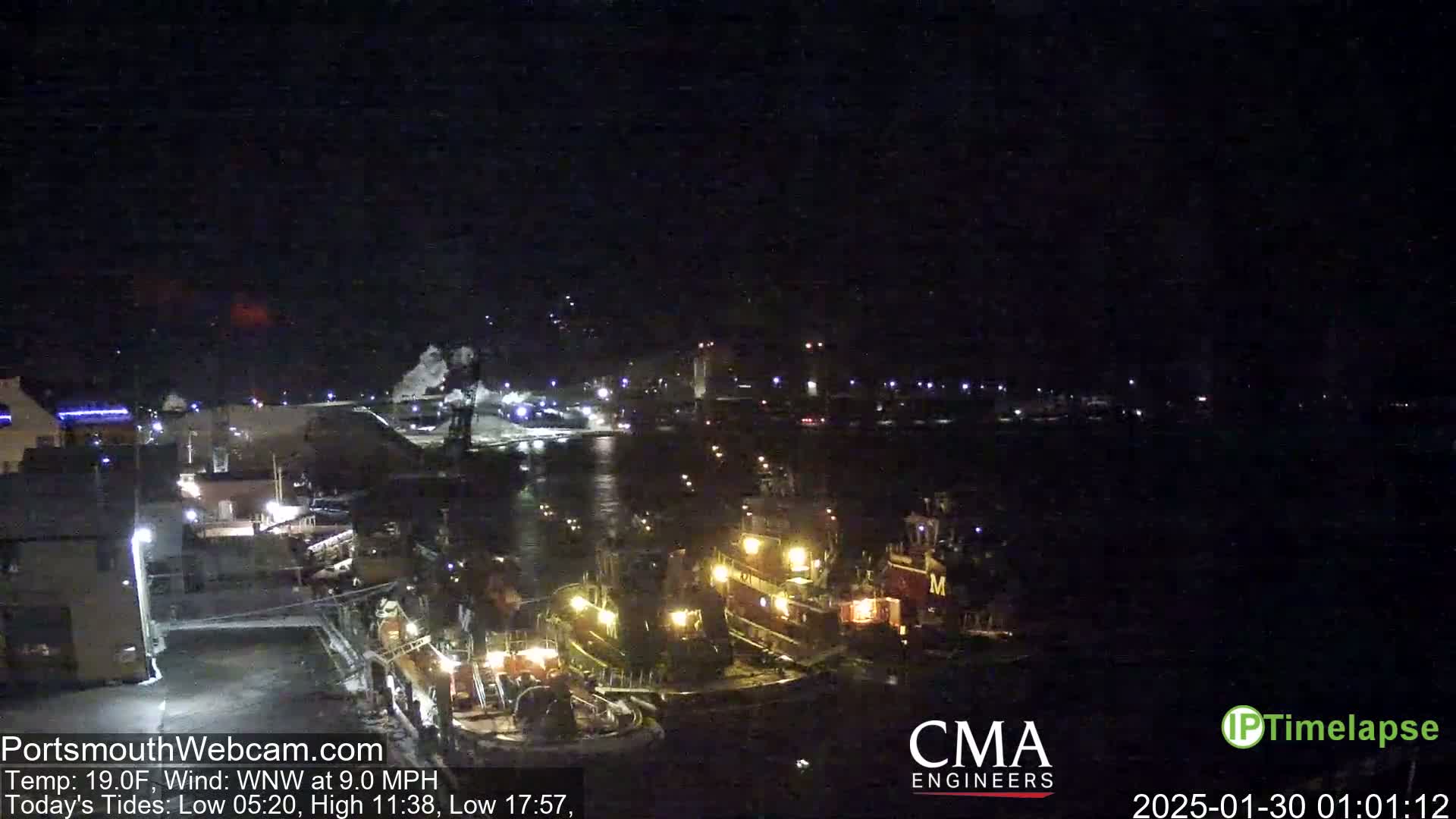 Old Harbor Tugboats & Shipping Live Cam -  Portsmouth, New Hampshire, USA