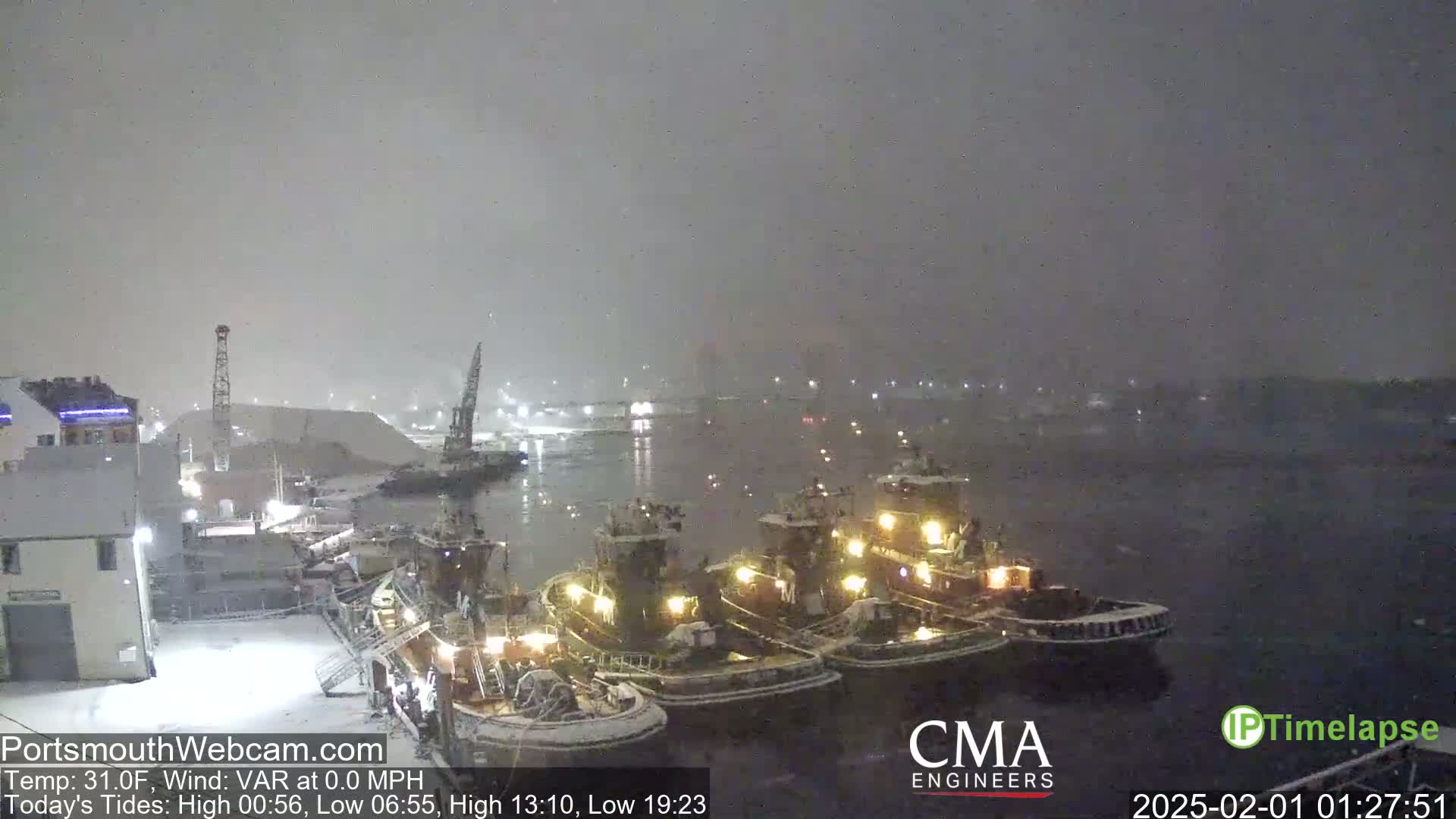 Old Harbor Tugboats & Shipping Live Cam -  Portsmouth, New Hampshire, USA