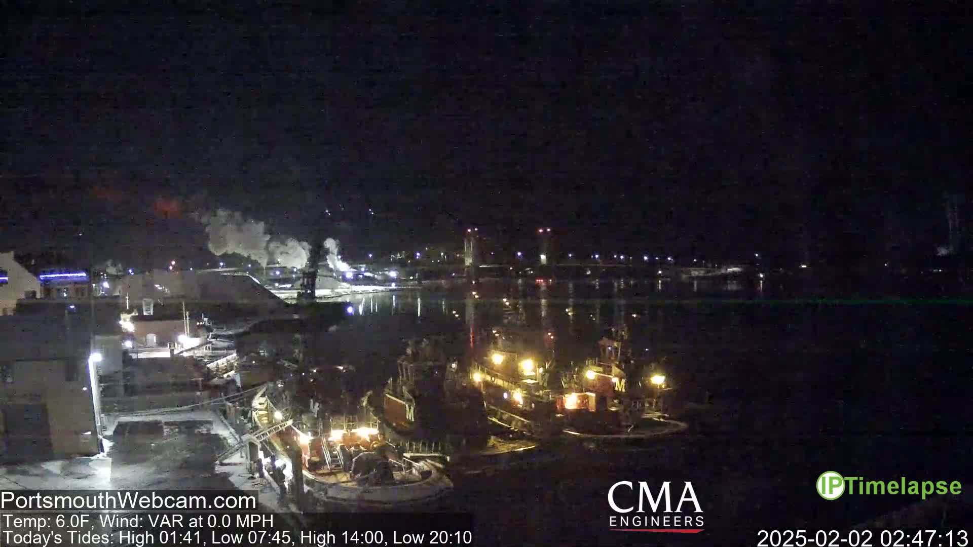 Old Harbor Tugboats & Shipping Live Cam -  Portsmouth, New Hampshire, USA