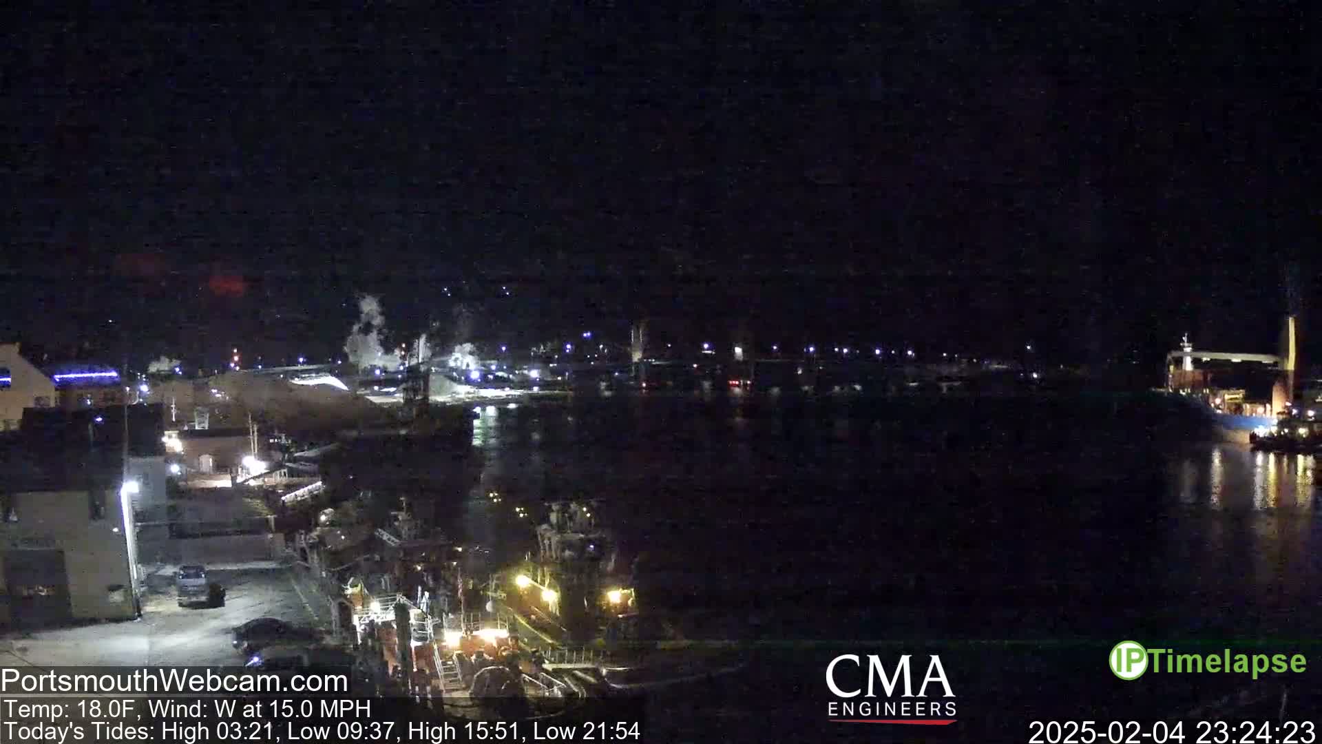 Old Harbor Tugboats & Shipping Live Cam -  Portsmouth, New Hampshire, USA