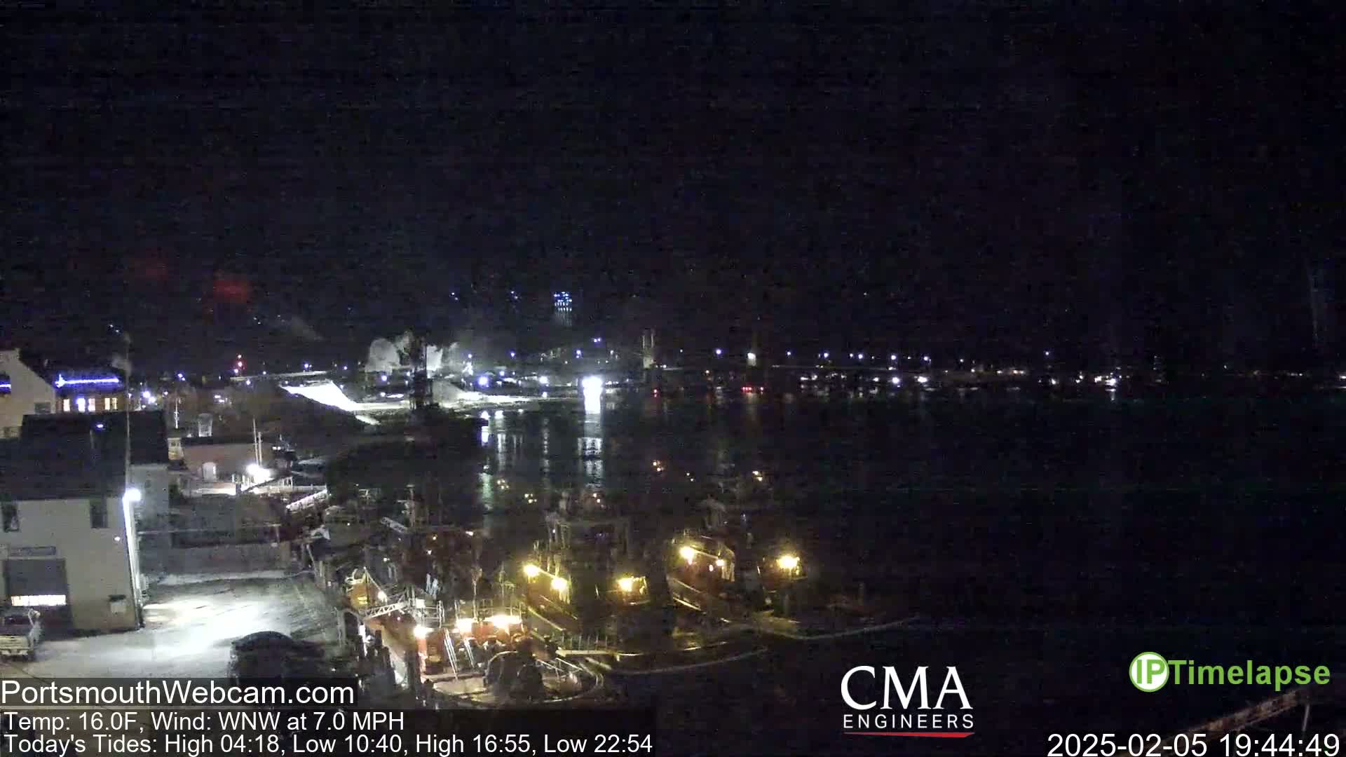 Old Harbor Tugboats & Shipping Live Cam -  Portsmouth, New Hampshire, USA