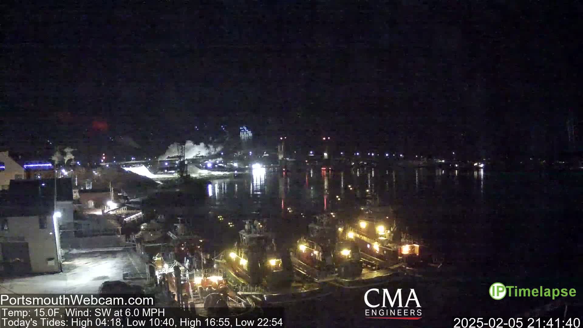 Old Harbor Tugboats & Shipping Live Cam -  Portsmouth, New Hampshire, USA