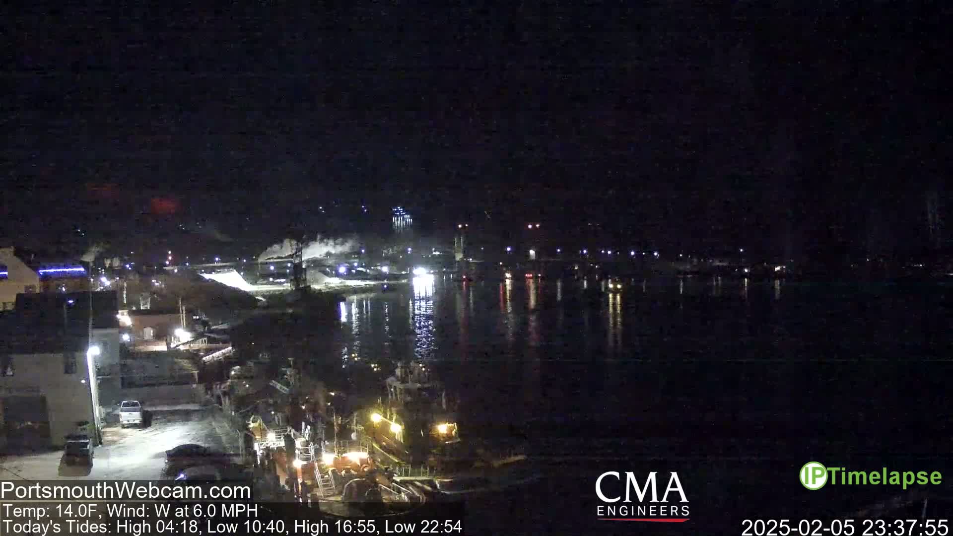 Old Harbor Tugboats & Shipping Live Cam -  Portsmouth, New Hampshire, USA