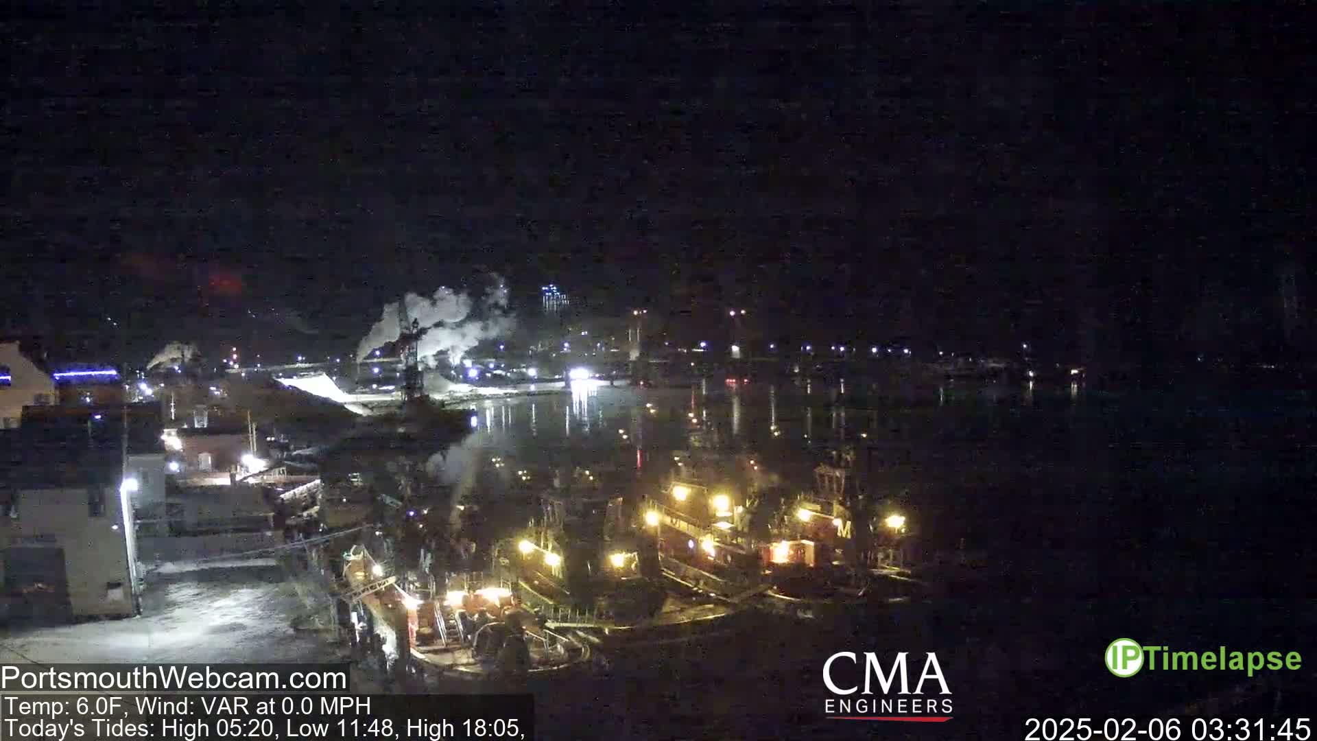 Old Harbor Tugboats & Shipping Live Cam -  Portsmouth, New Hampshire, USA