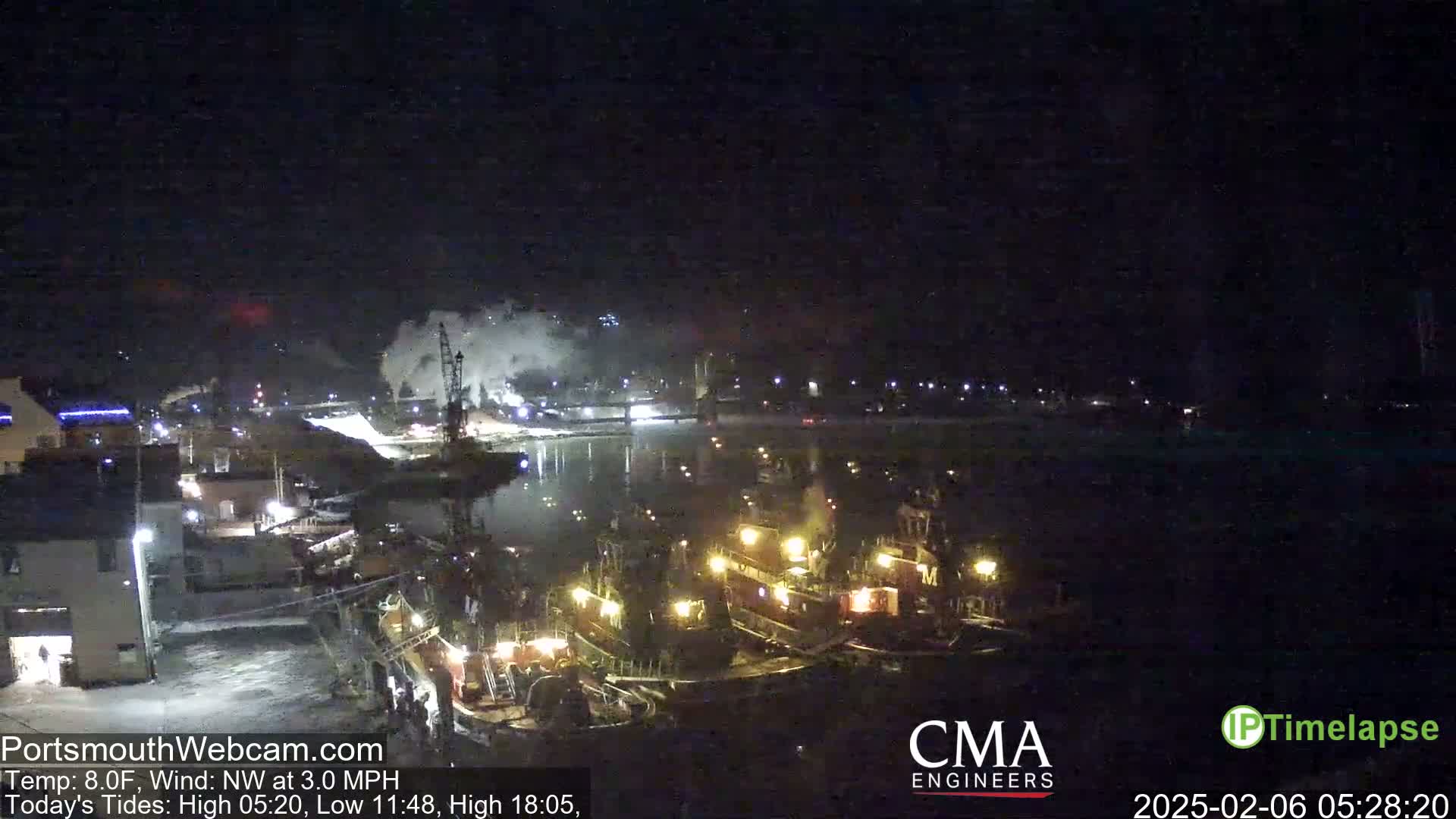 Old Harbor Tugboats & Shipping Live Cam -  Portsmouth, New Hampshire, USA